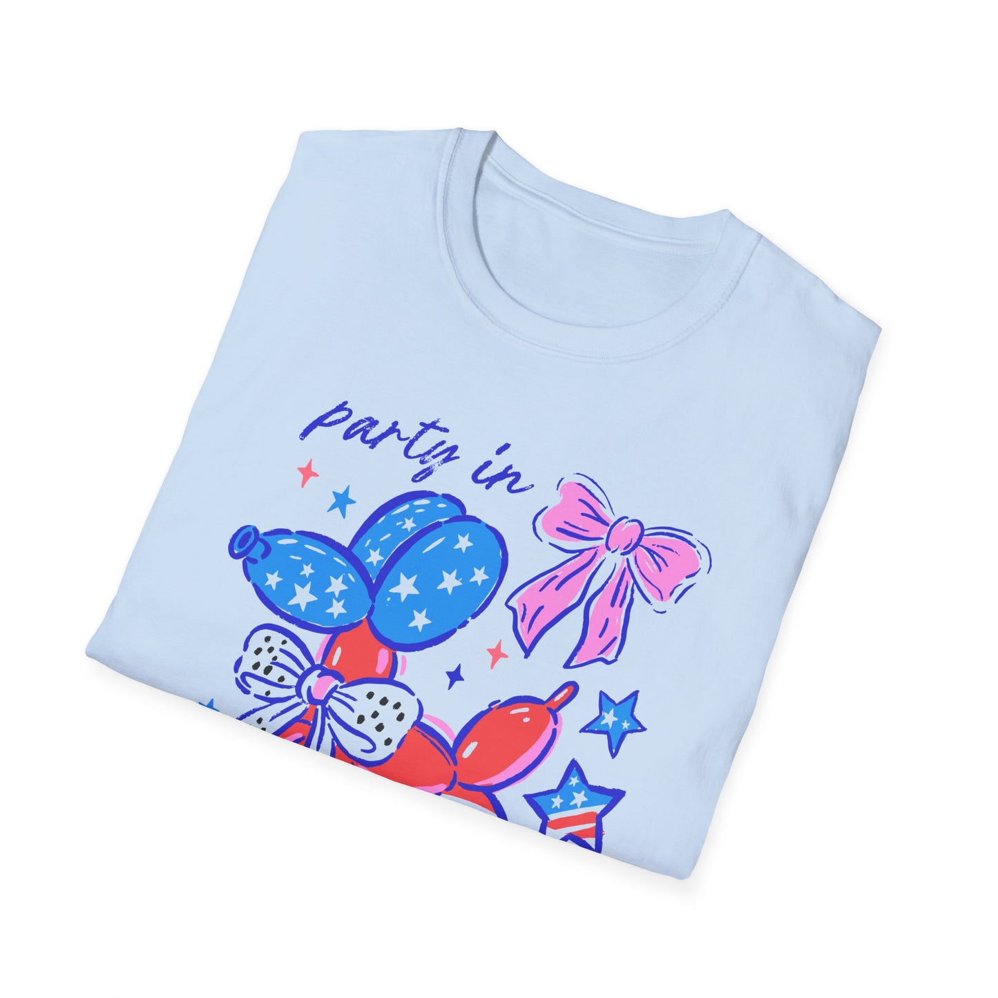 Party In The USA Balloon Dog Softstyle T-Shirt