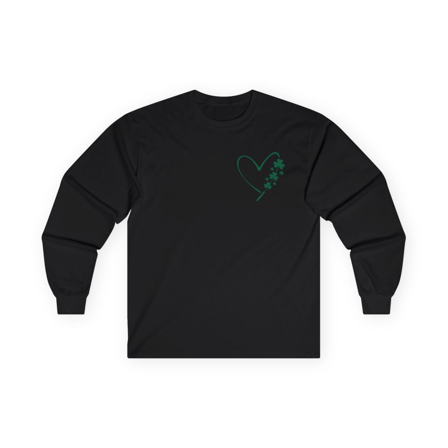 Heart with Shamrocks Ultra Cotton Long Sleeve Tee