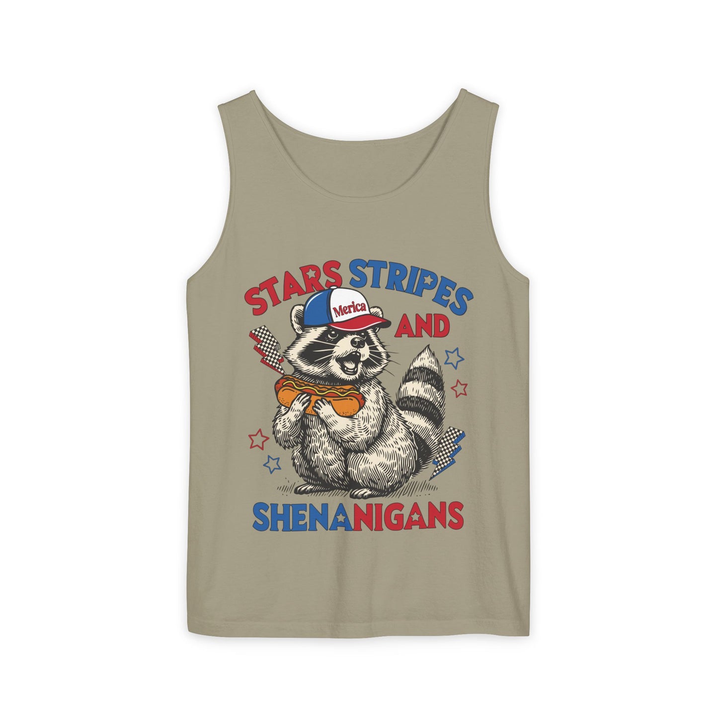 Stars Stripes and Shenanigans Garment-Dyed Tank Top