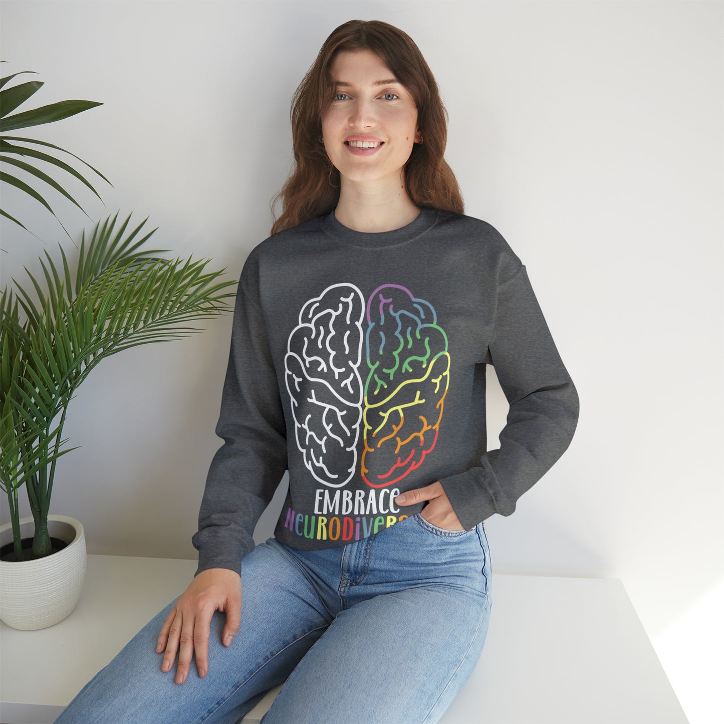 Embrace Neurodiversity Heavy Blend™ Crewneck Sweatshirt