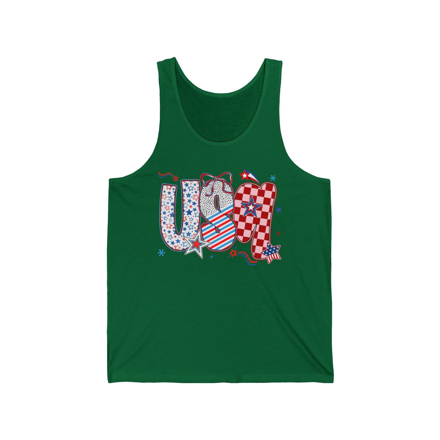 USA Doodle Jersey Tank