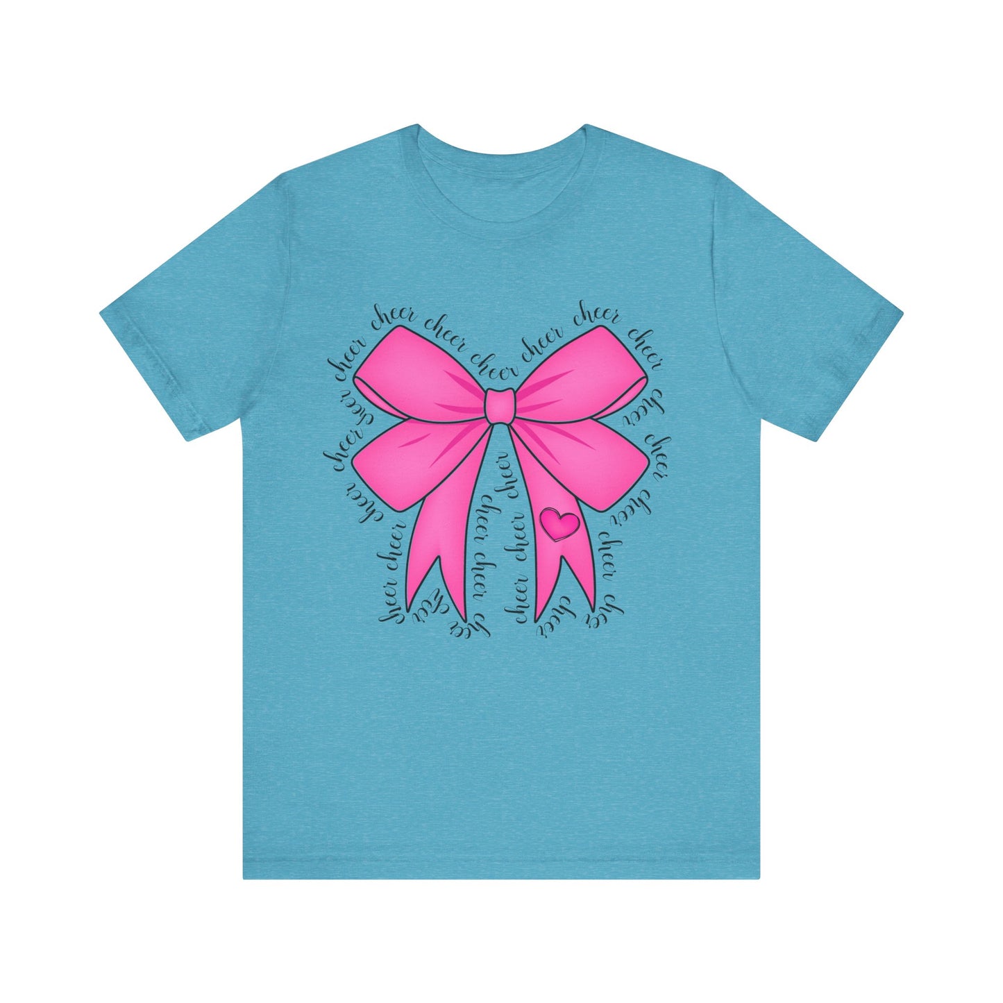 Pink Cheer Bow Jersey Short Sleeve Tee