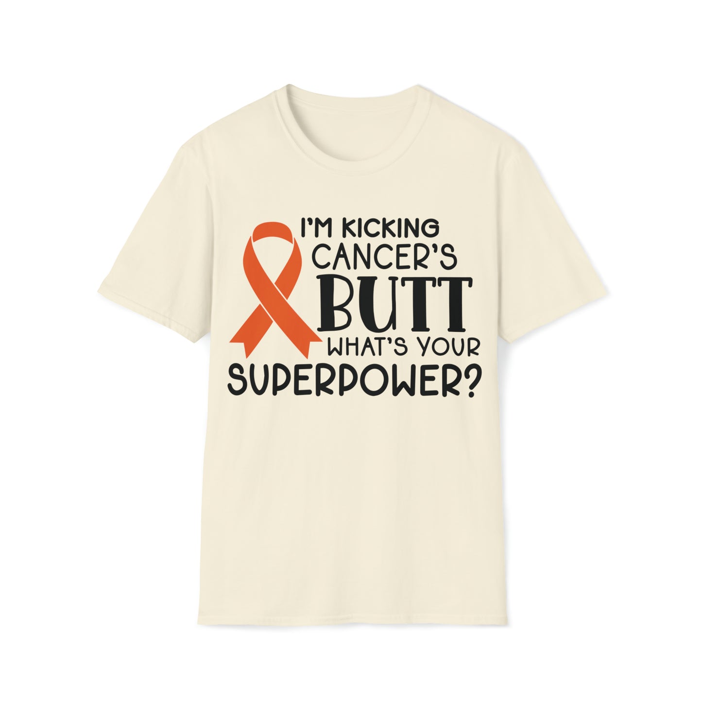 Kicking Cancers BUTT Leukemia Awareness Softstyle T-Shirt
