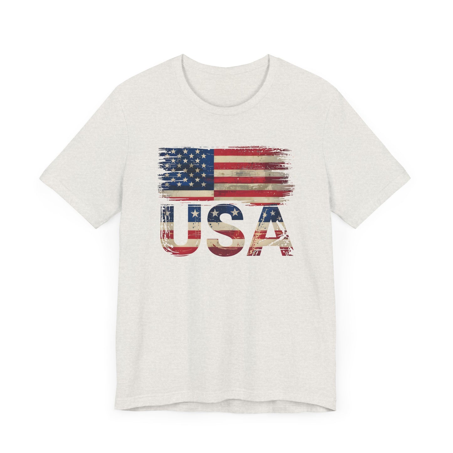 Distressed USA Jersey Short Sleeve Tee