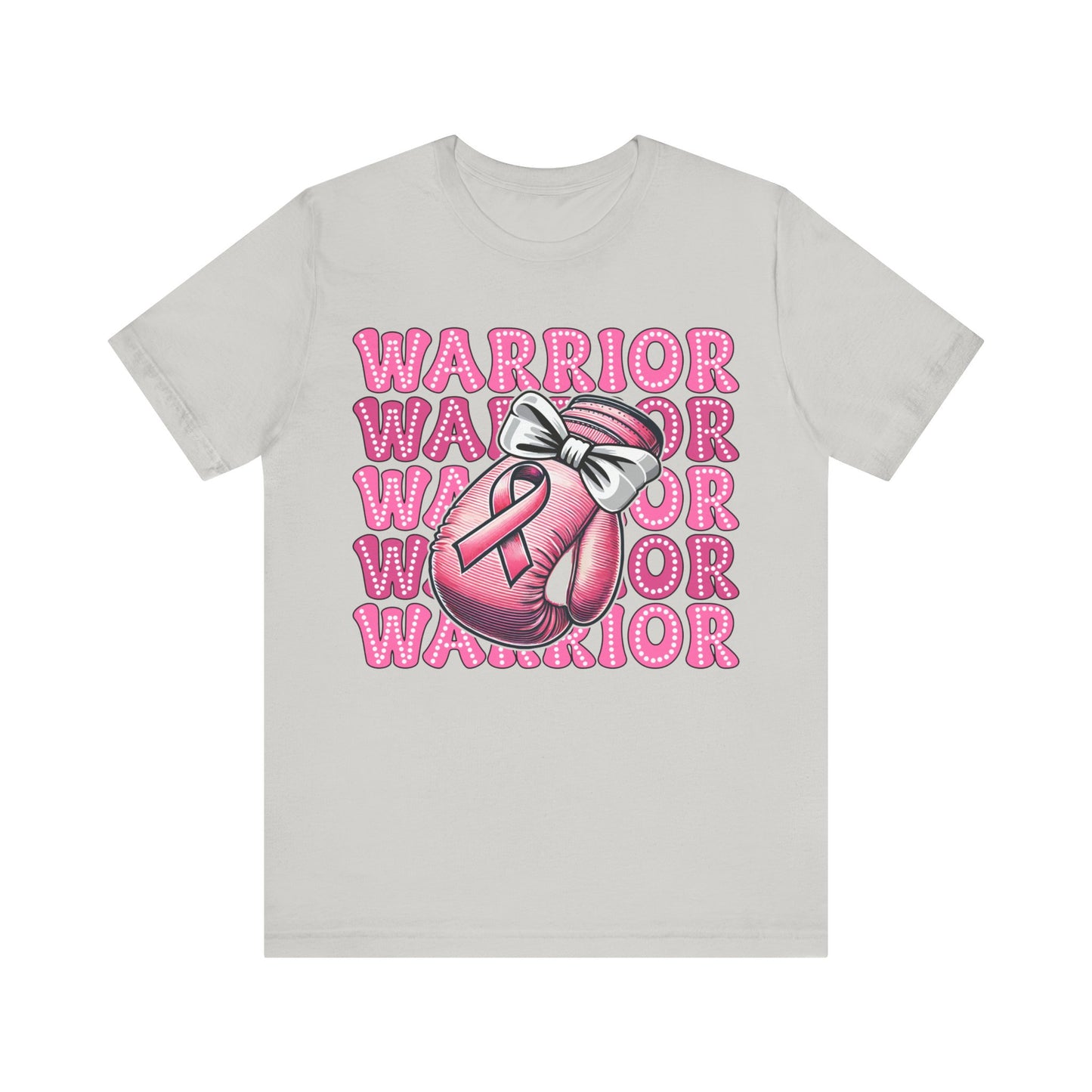 Breast Cancer Warrior Stacked Jersey Short Sleeve Tee