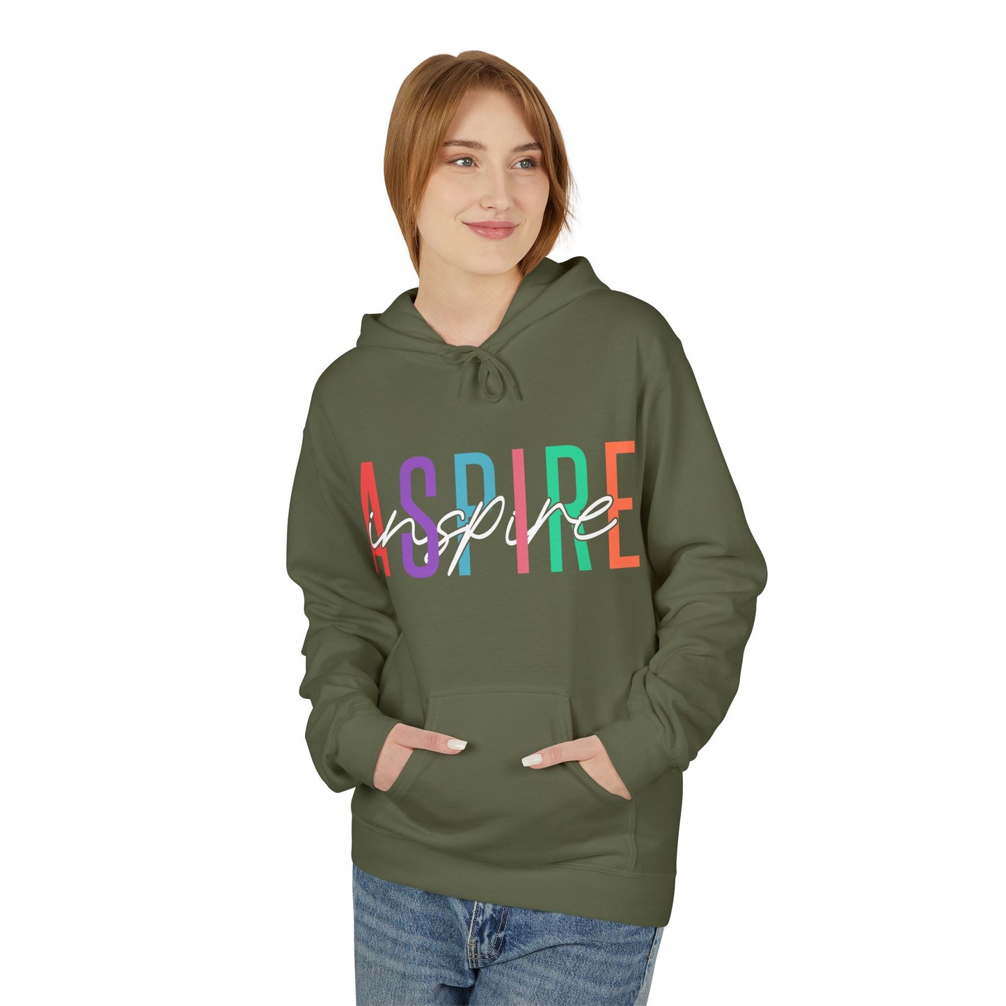Aspire Inspire Midweight Softstyle Fleece Hoodie