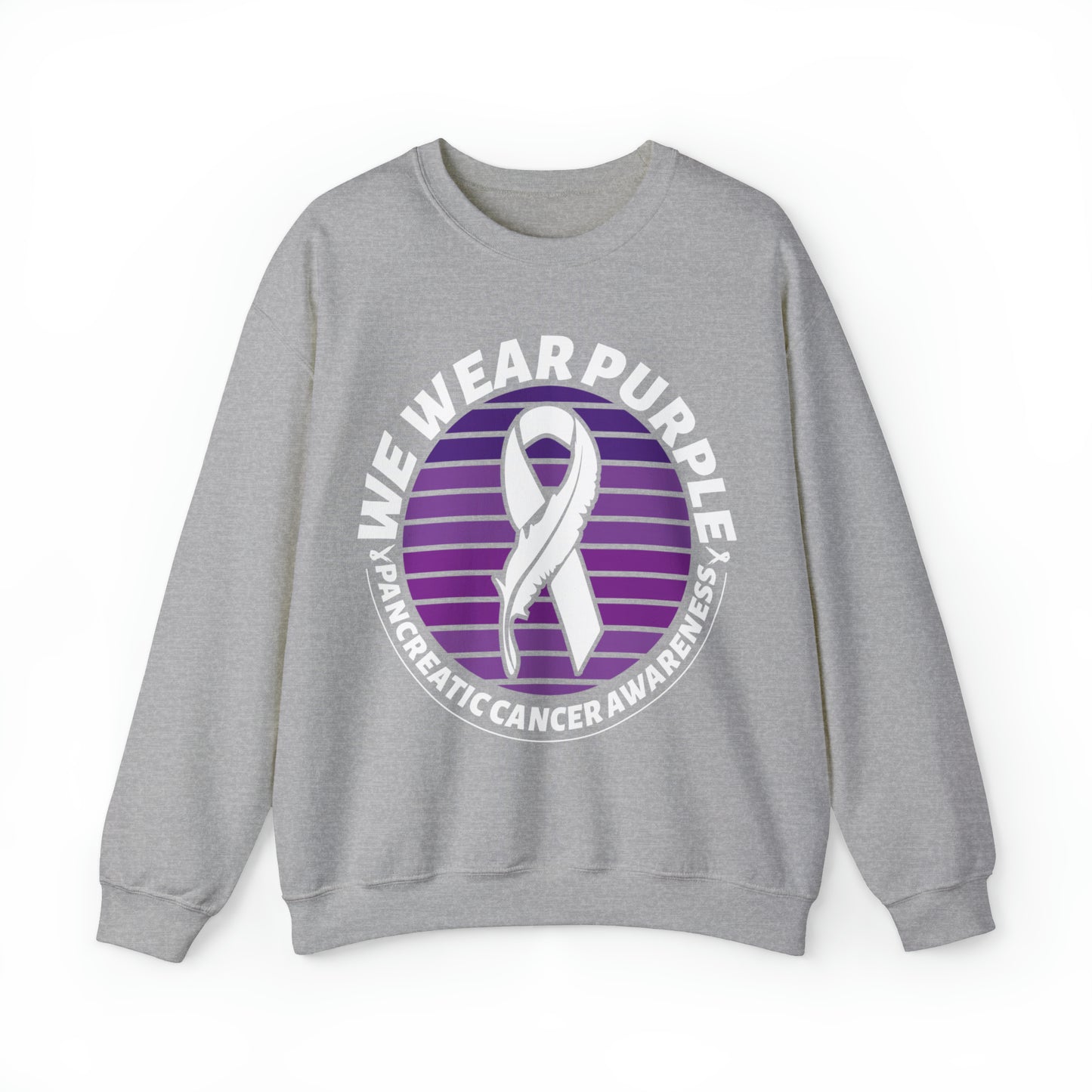 We Wear Purple - Pancreatic Cancer Awareness Heavy Blend™ Crewneck Sweatshirt