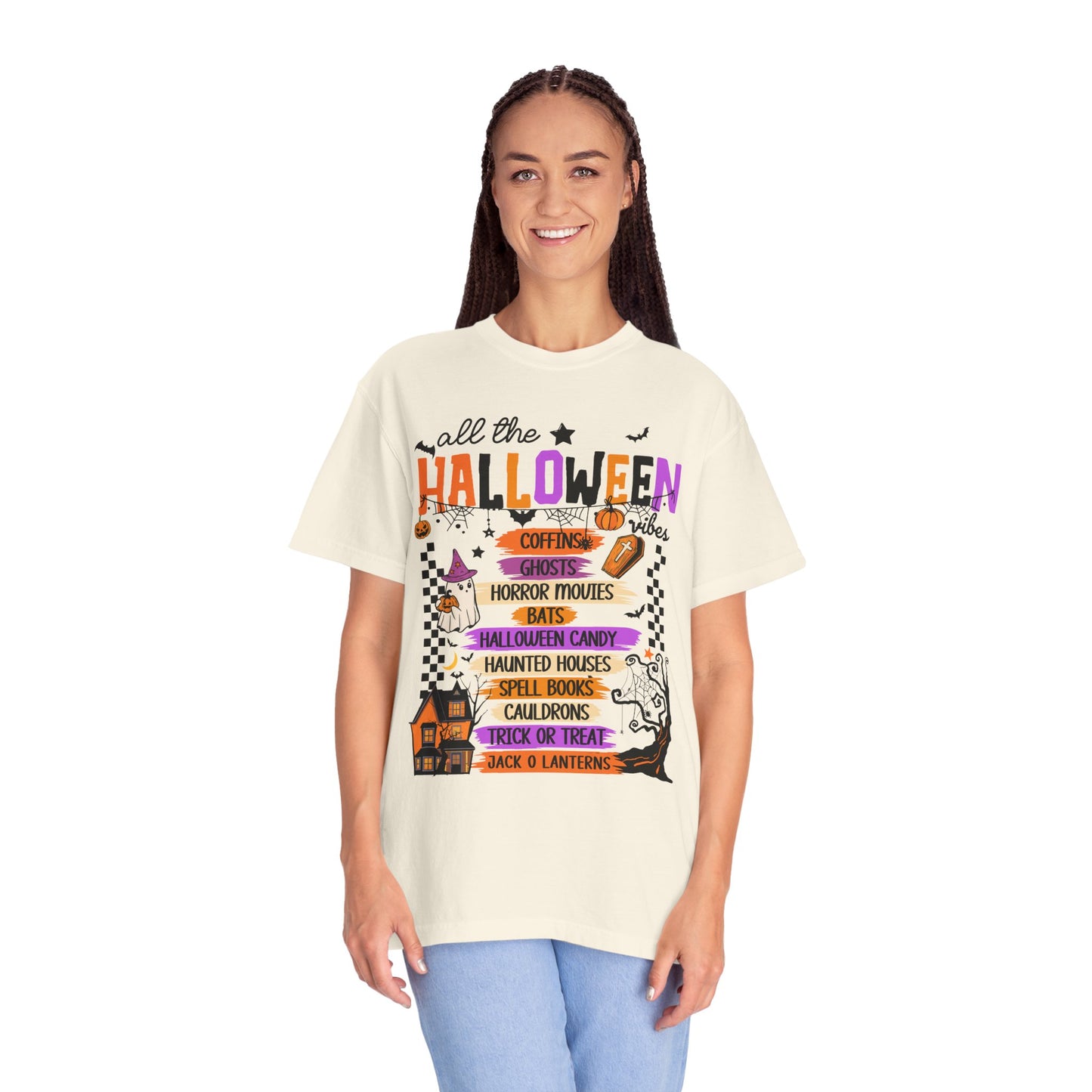 All The Halloween Vibes Garment-Dyed T-shirt