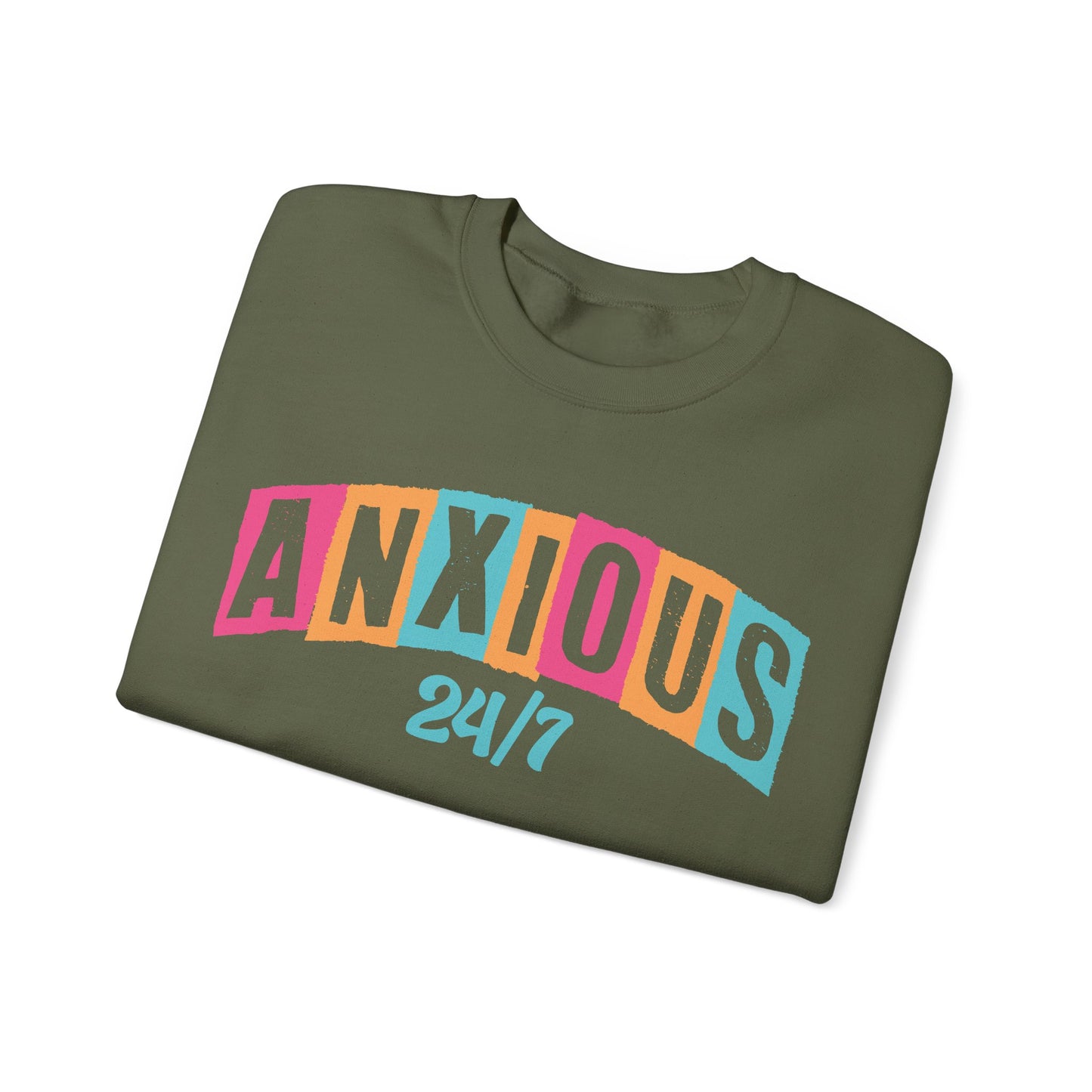 Anxious 24/7 Heavy Blend™ Crewneck Sweatshirt