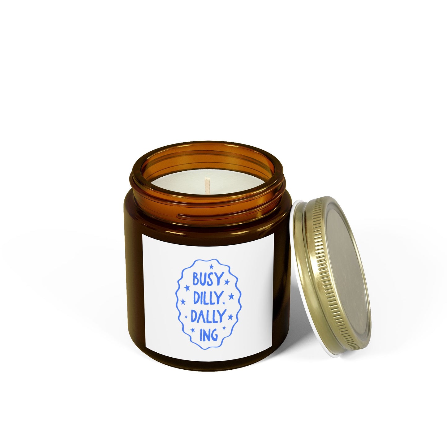 Busy Dilly Dallying Scented Candles, Coconut Apricot Wax (4oz, 9oz)