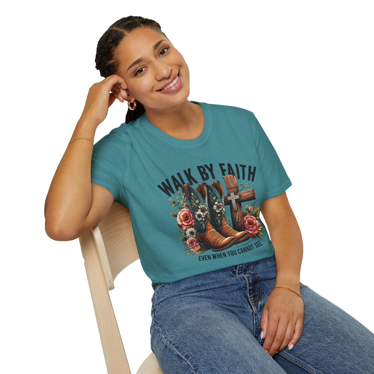 Walk By Faith Even When You Cannot See Softstyle T-Shirt