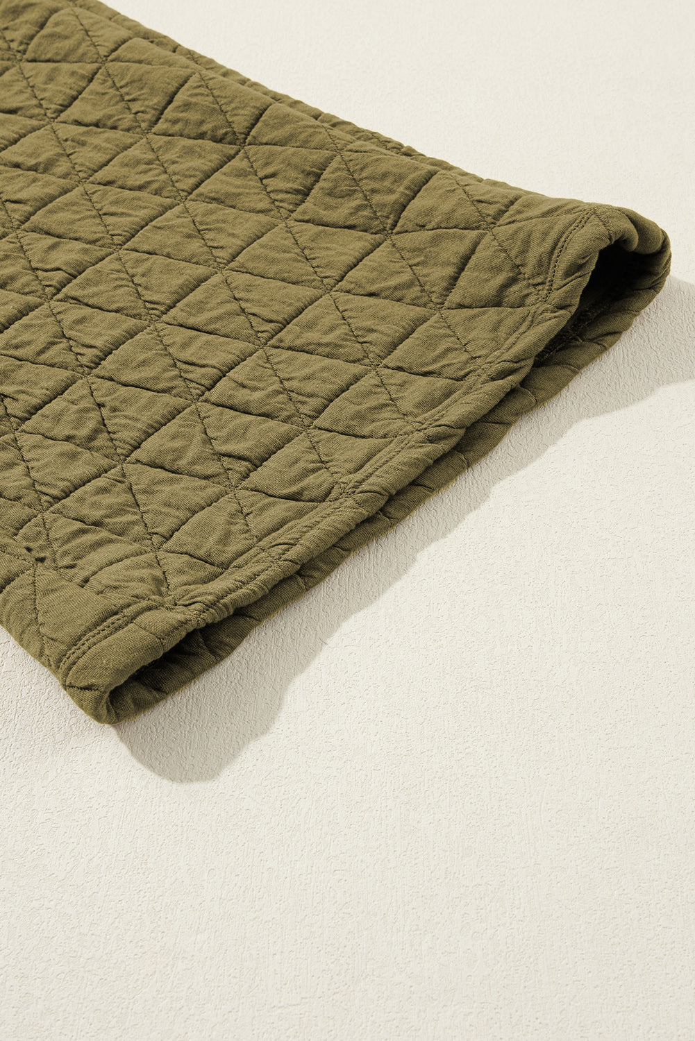 Chestnut Casual Crinkle Quilted Pullover Top