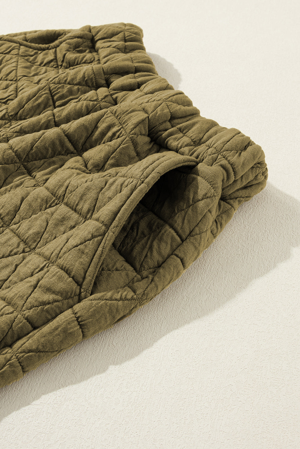 Chestnut Casual Crinkle Quilted Pullover Top