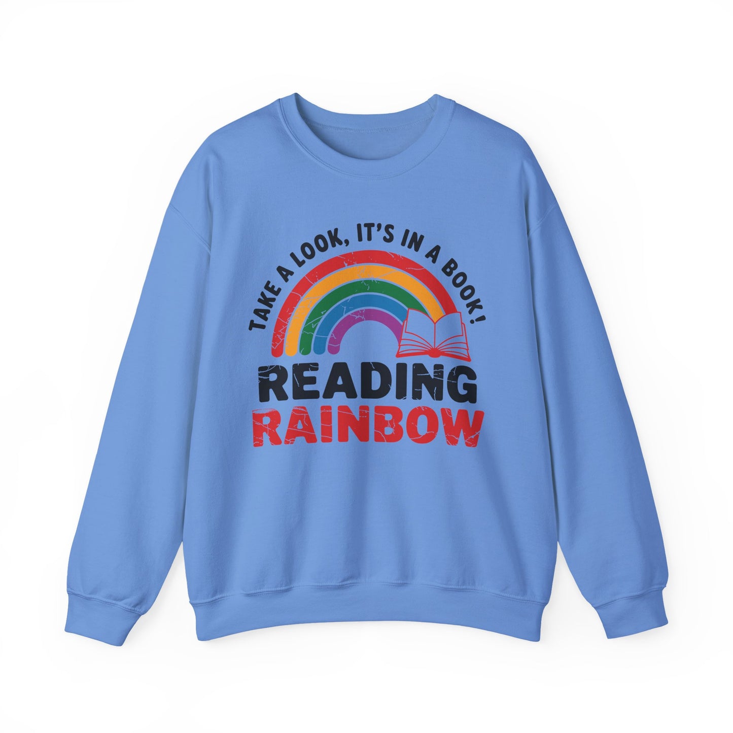 Retro Reading Rainbow Heavy Blend™ Crewneck Sweatshirt
