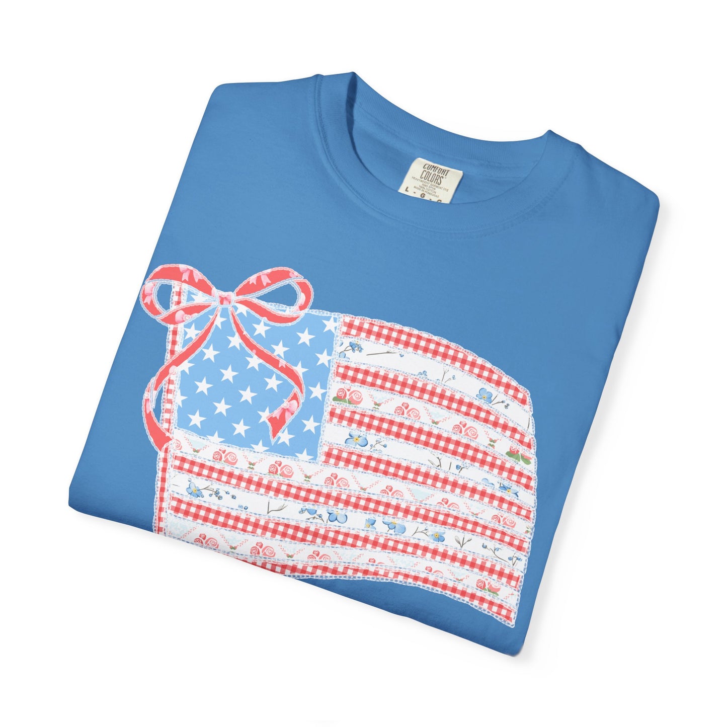 Vintage Floral Flag Garment-Dyed T-shirt