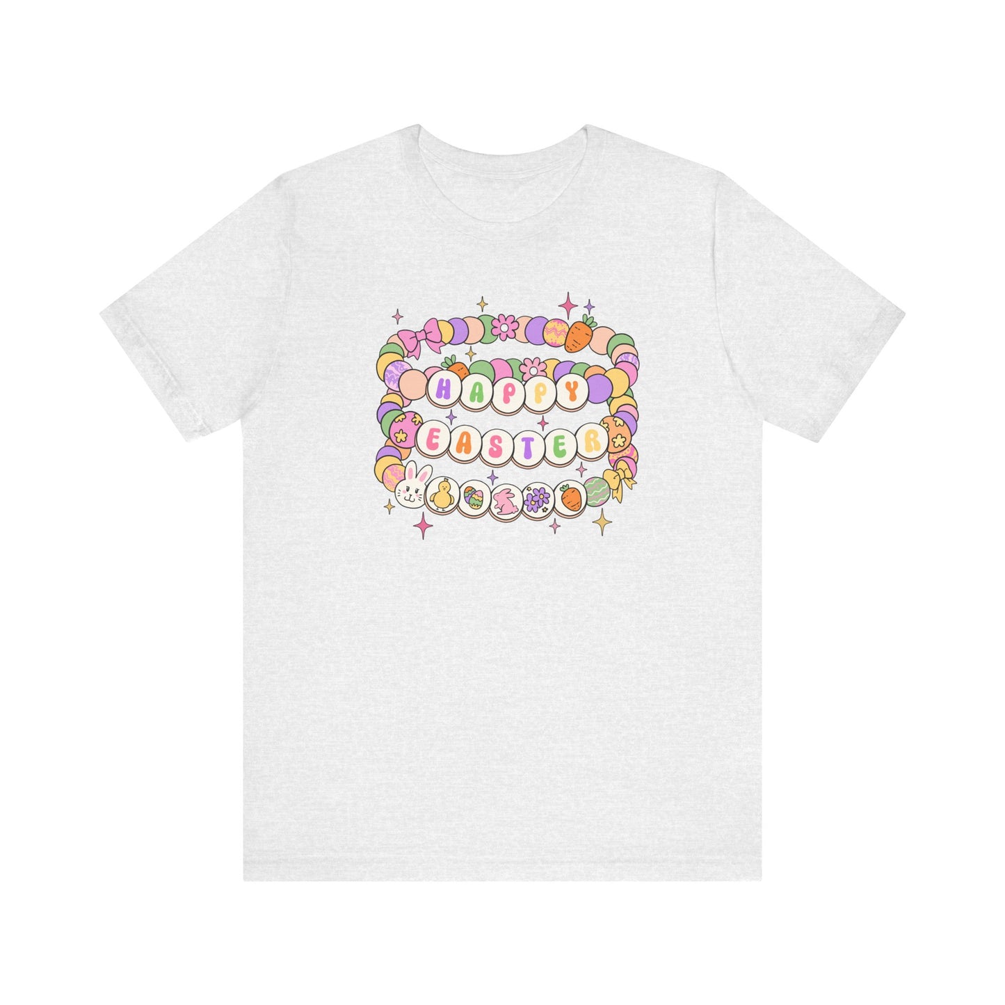 Happy Easter Beaded Bracelets Jersey Short Sleeve Tee