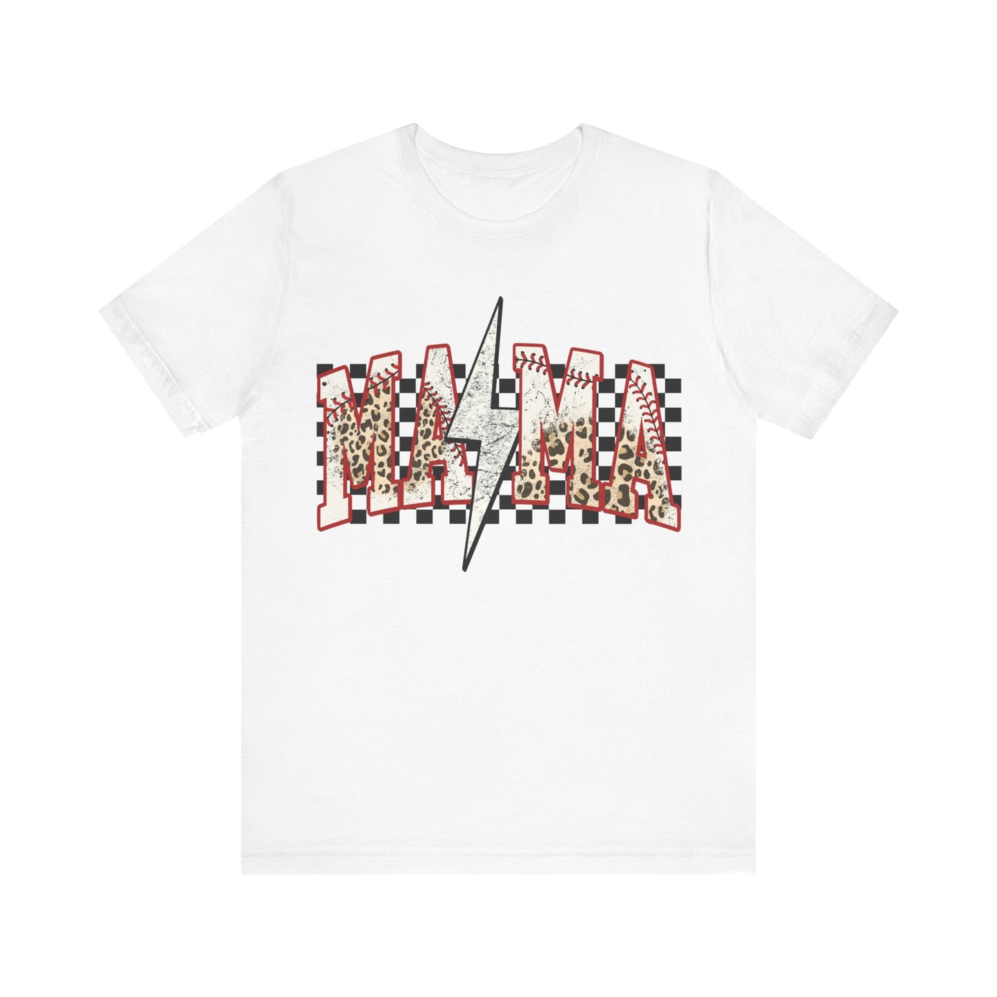 Baseball Mama Lighting Bolt Jersey Short Sleeve Tee