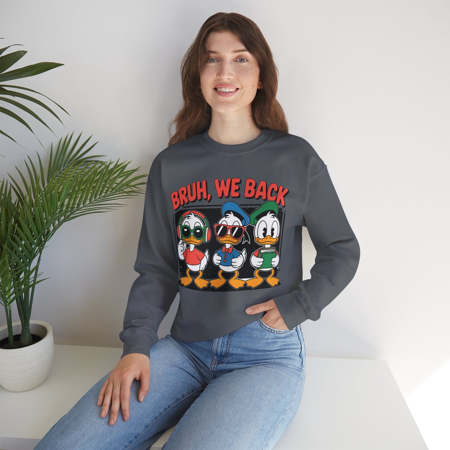 Bruh We Back Ducklings Heavy Blend™ Crewneck Sweatshirt