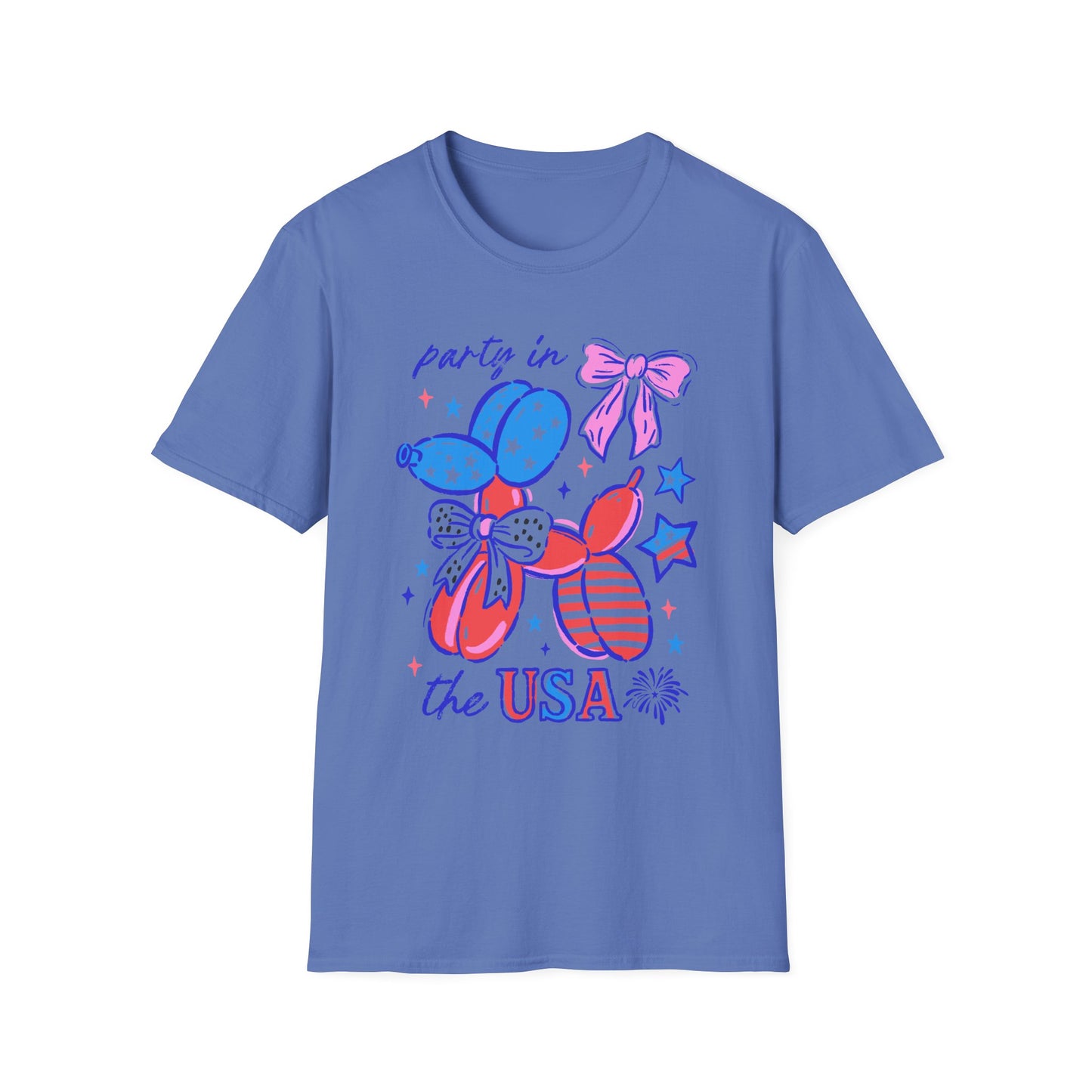 Party In The USA Balloon Dog Softstyle T-Shirt
