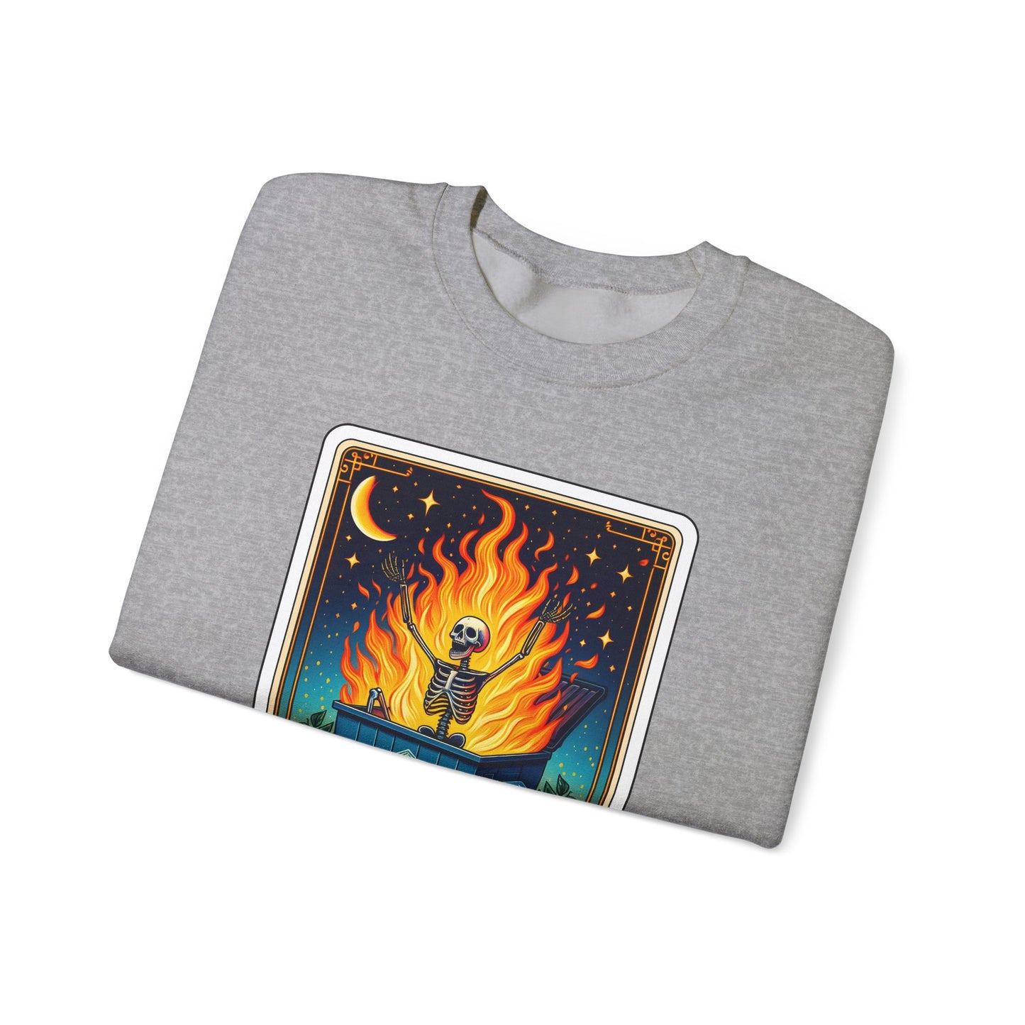 Emotional Dumpster Fire Tarot Heavy Blend™ Crewneck Sweatshirt