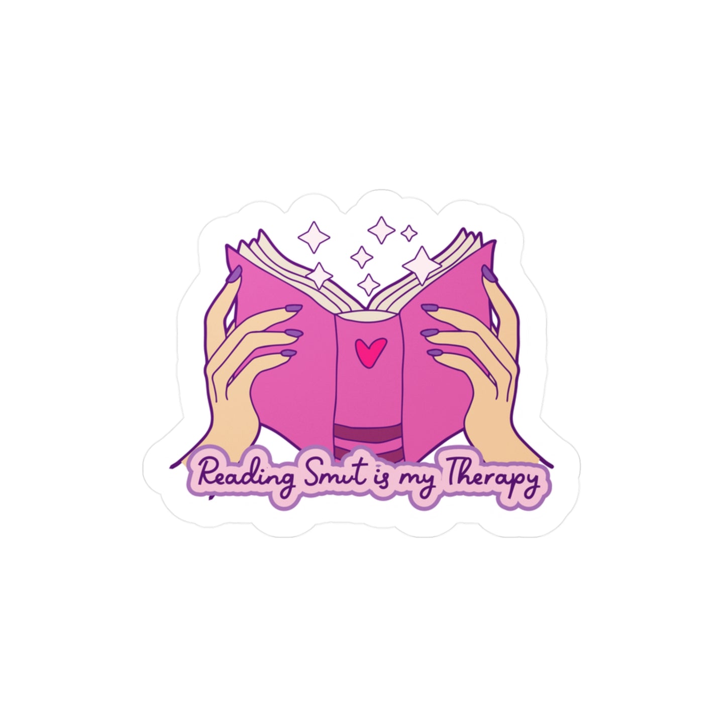 Reading Smut Is My Therapy Kiss-Cut Vinyl Decals