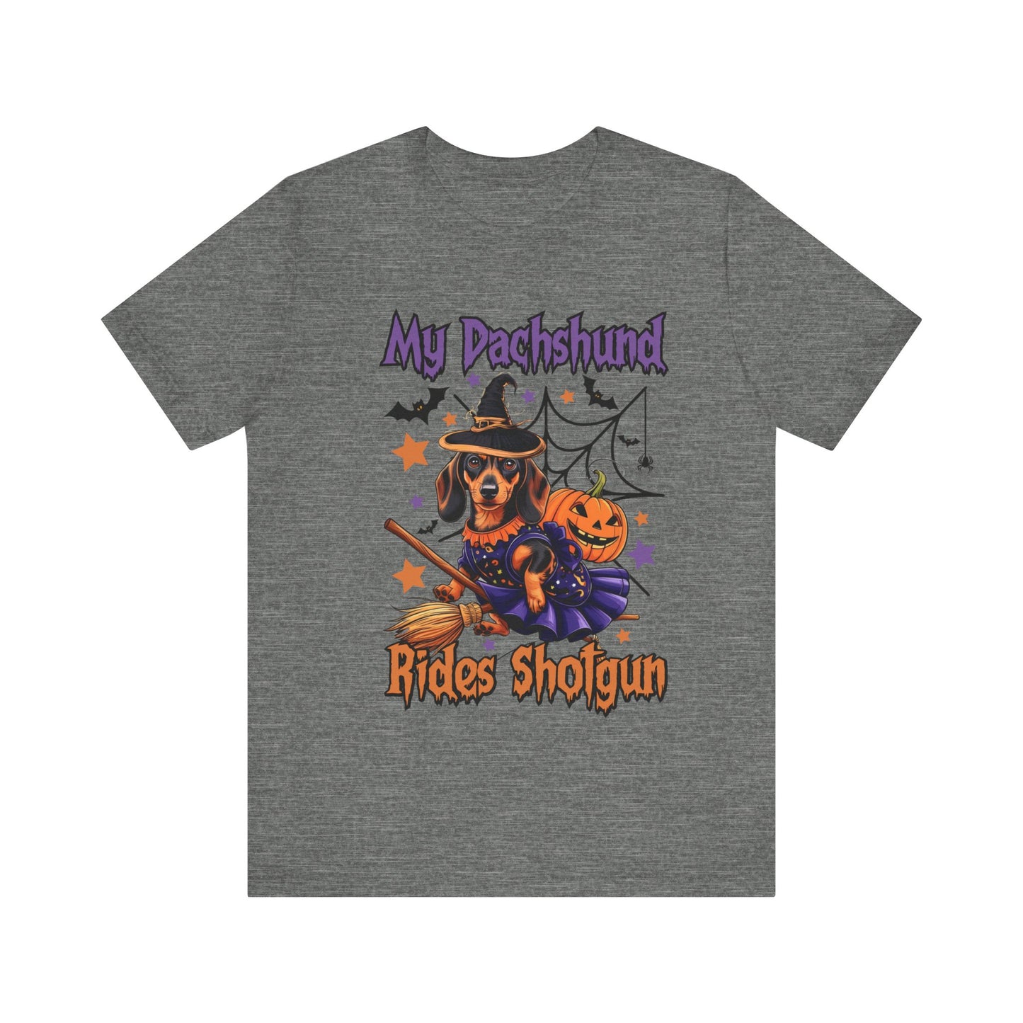 My Dachshund Rides Shotgun Jersey Short Sleeve Tee