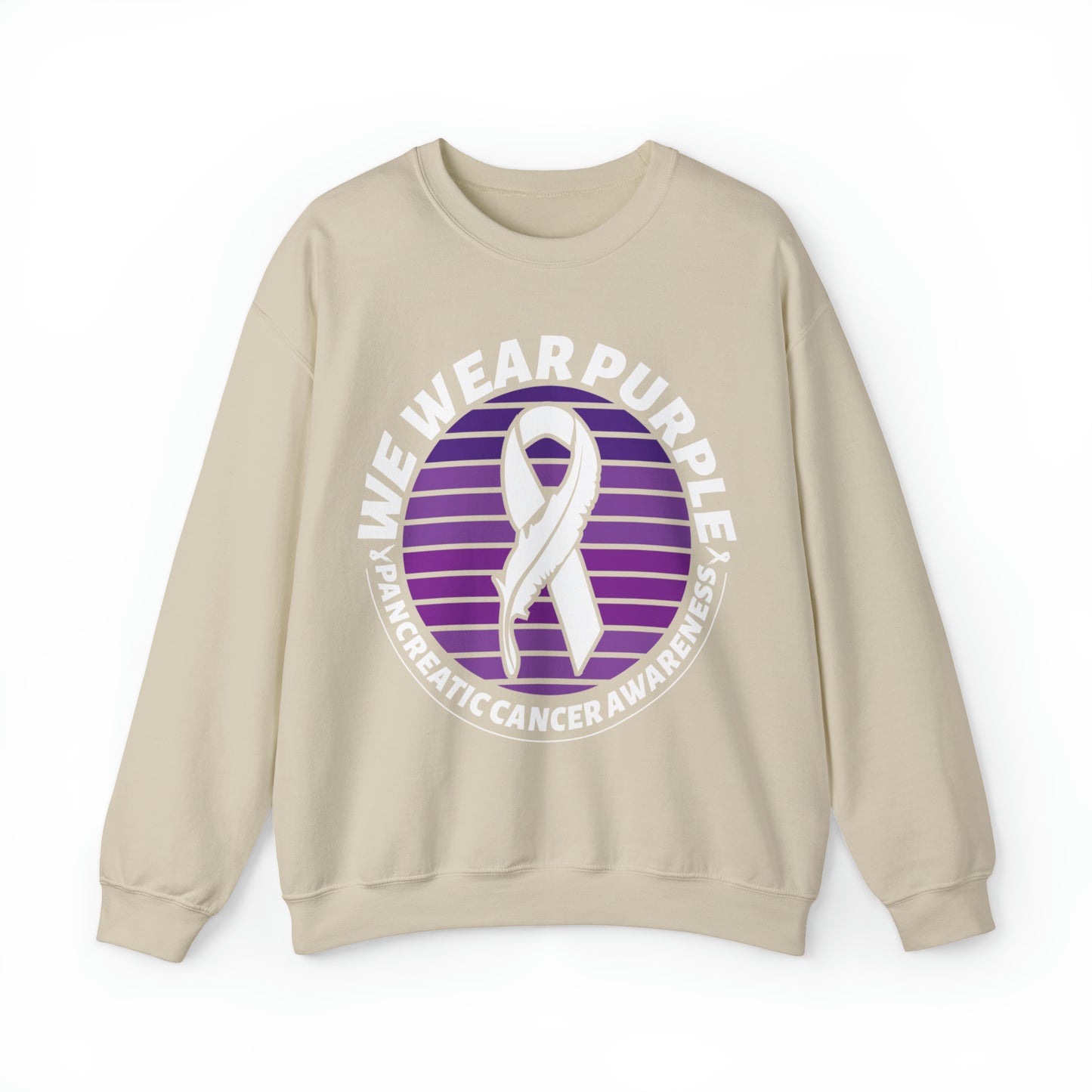 We Wear Purple - Pancreatic Cancer Awareness Heavy Blend™ Crewneck Sweatshirt