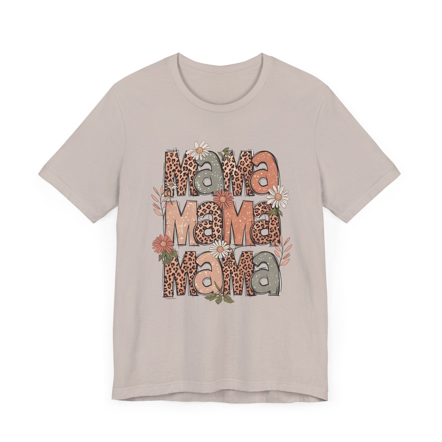 Floral Stacked Mama Jersey Short Sleeve Tee