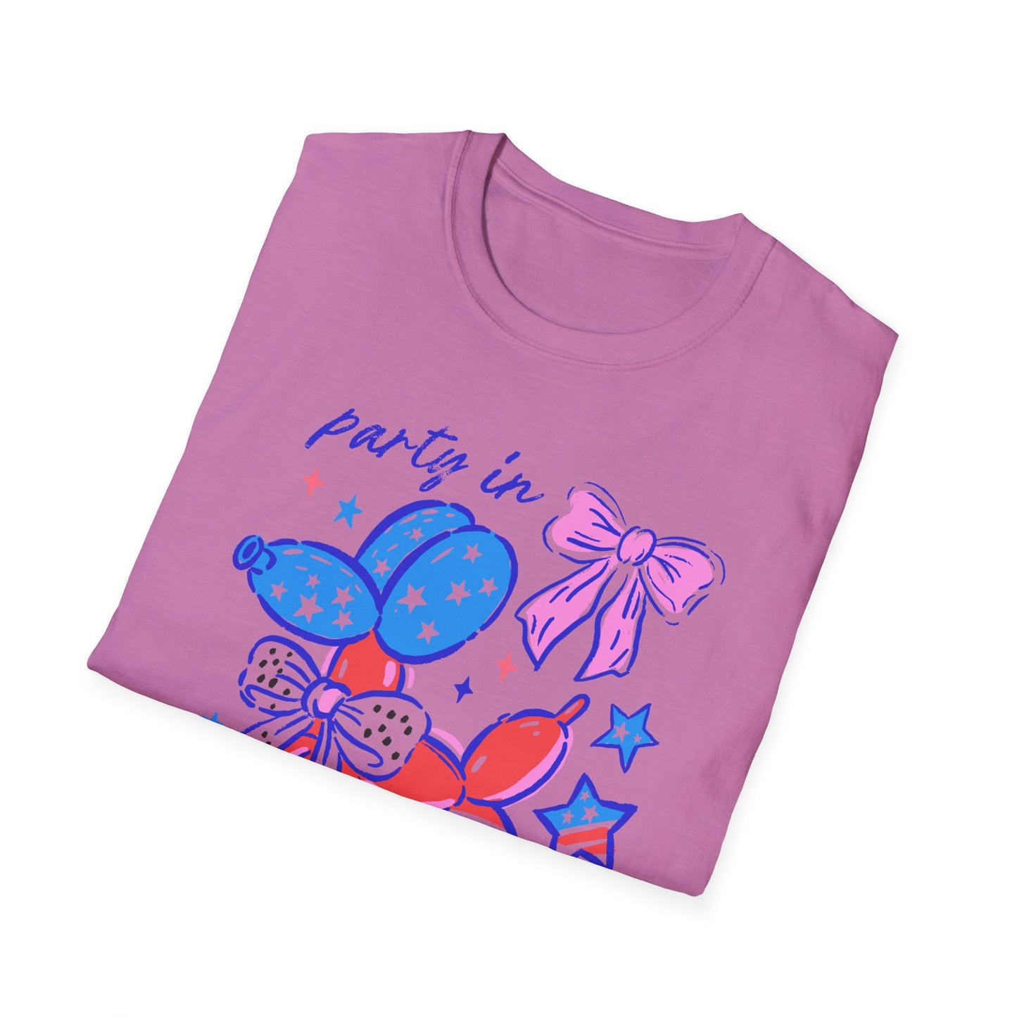 Party In The USA Balloon Dog Softstyle T-Shirt