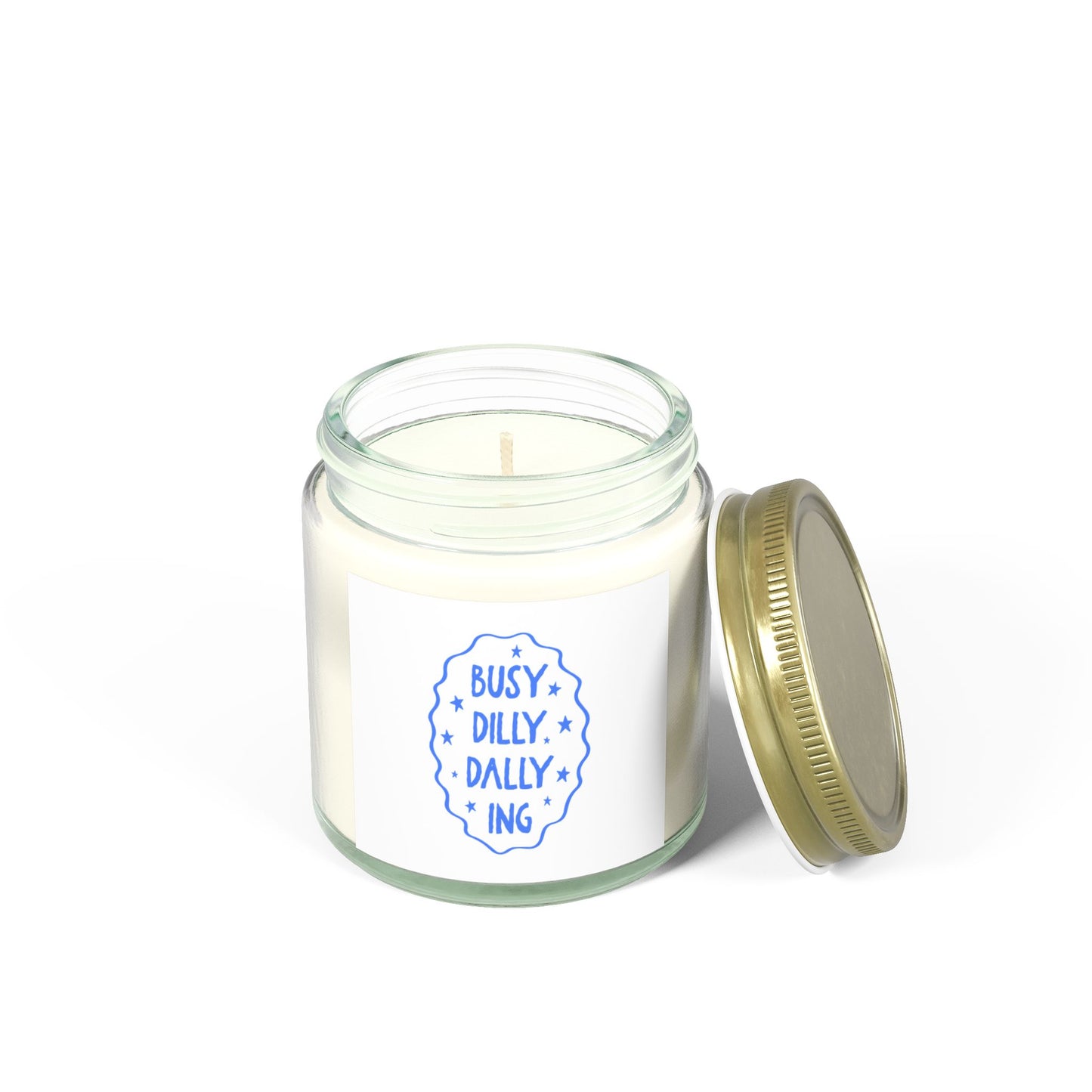 Busy Dilly Dallying Scented Candles, Coconut Apricot Wax (4oz, 9oz)