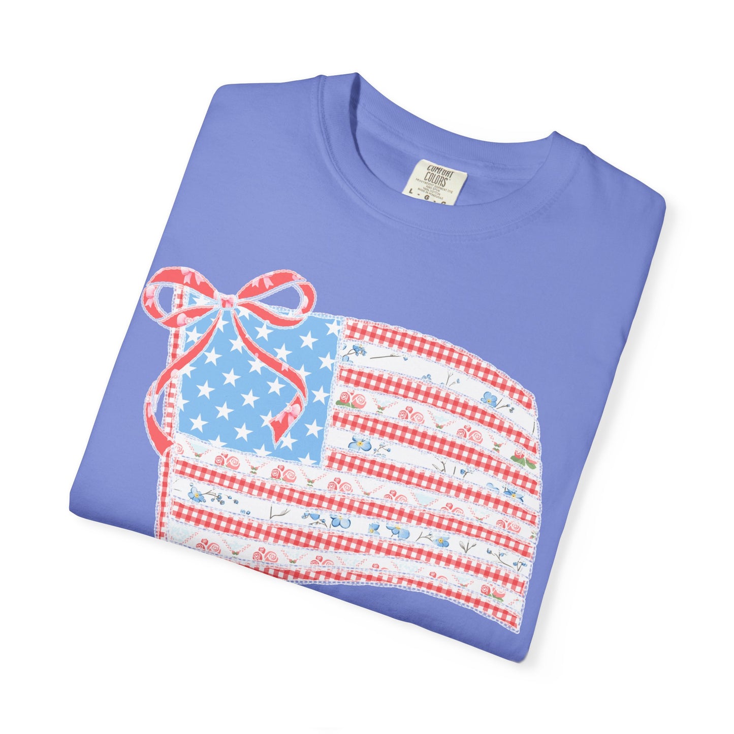 Vintage Floral Flag Garment-Dyed T-shirt