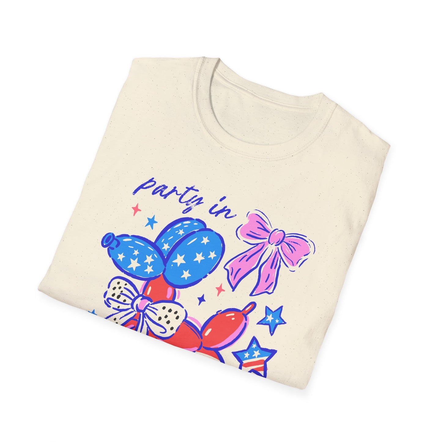 Party In The USA Balloon Dog Softstyle T-Shirt