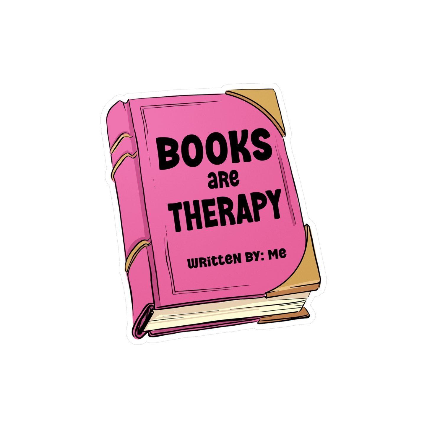 Books Are Therapy Kiss-Cut Vinyl Decals
