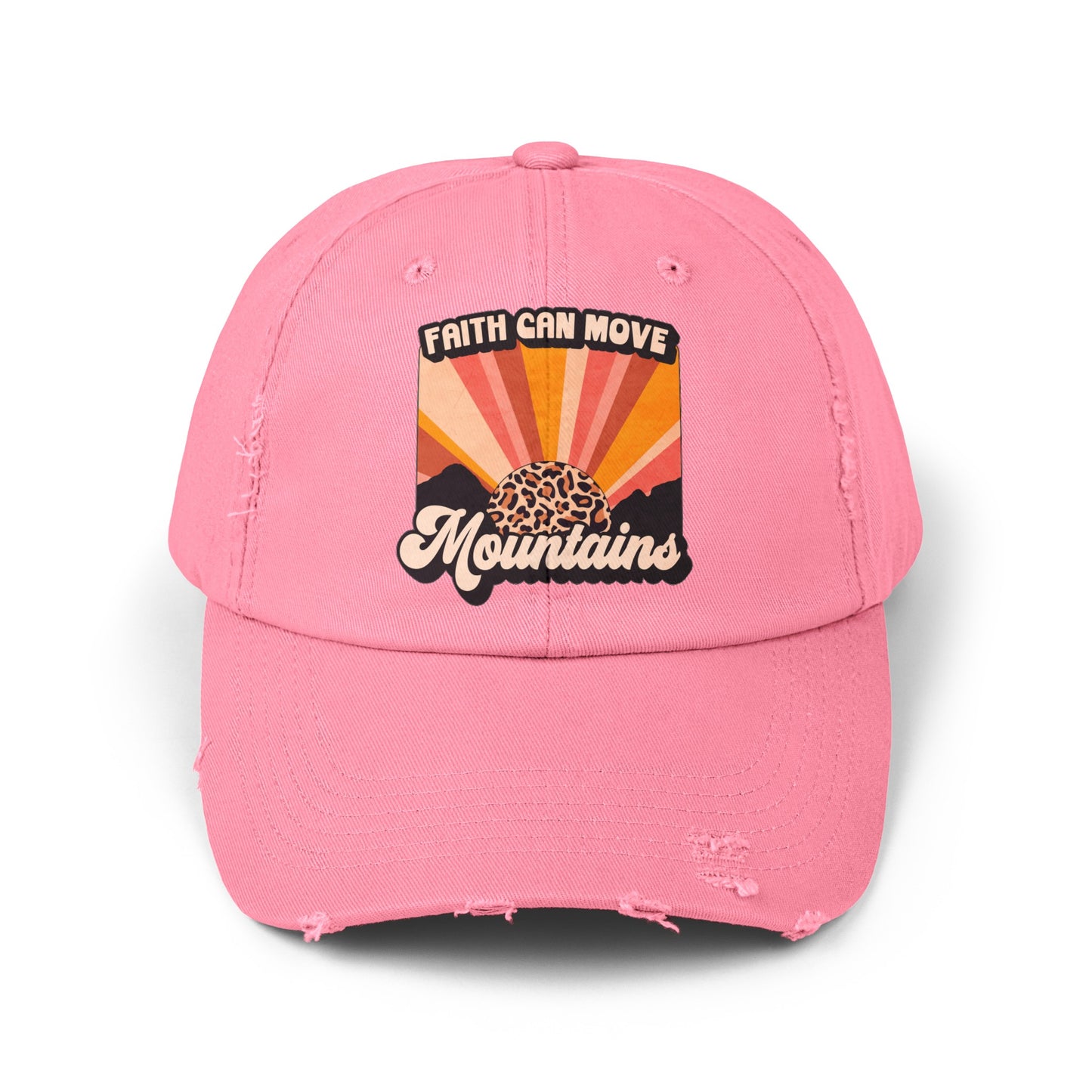 Faith Can Move Mountains Distressed Cap