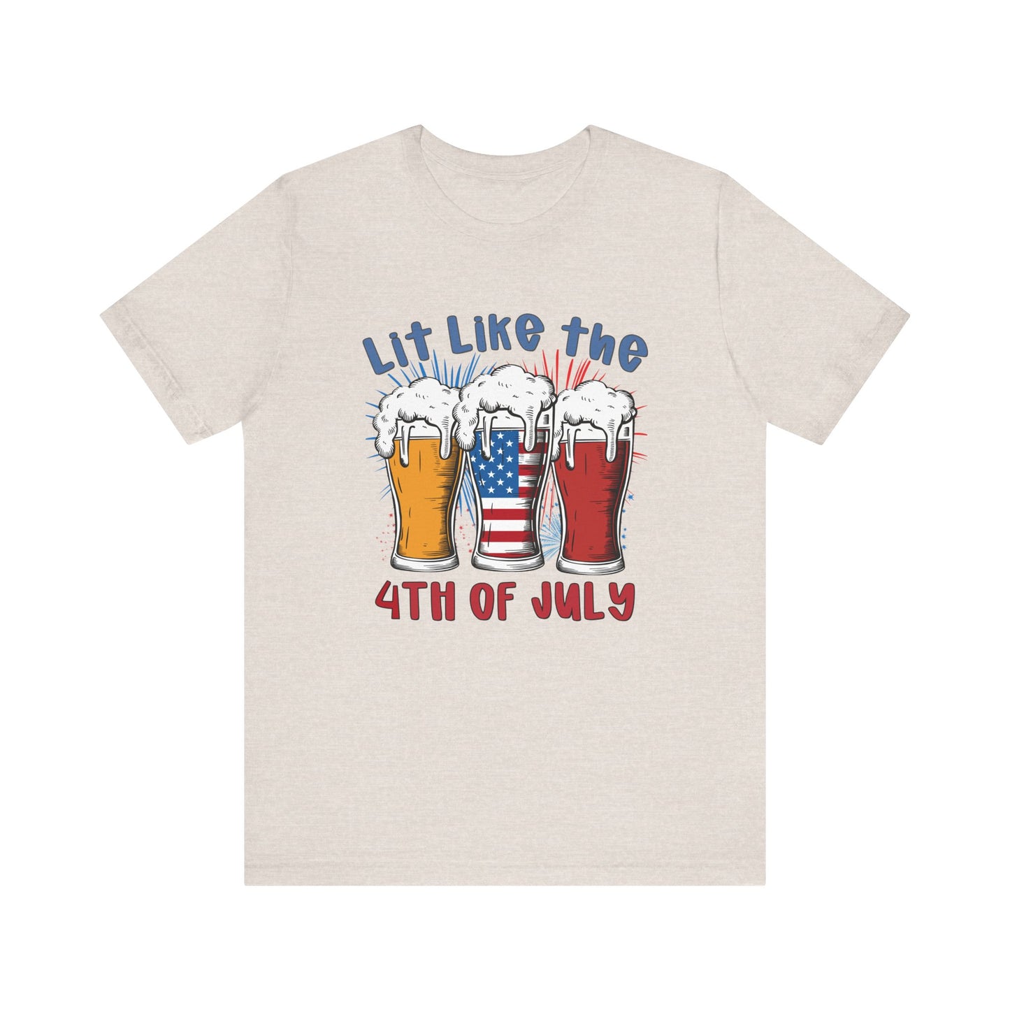 Lit Like The Fourth Of July Jersey Short Sleeve Tee