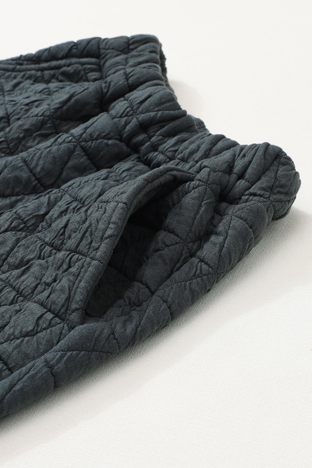 Chestnut Casual Crinkle Quilted Pullover Top