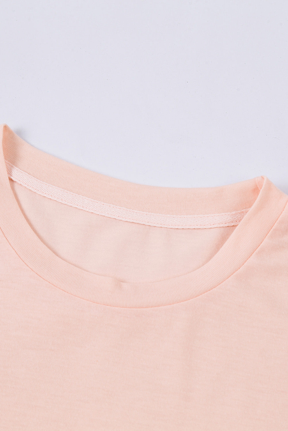 White Round Neck Rolled Sleeve Plus Size T-shirt