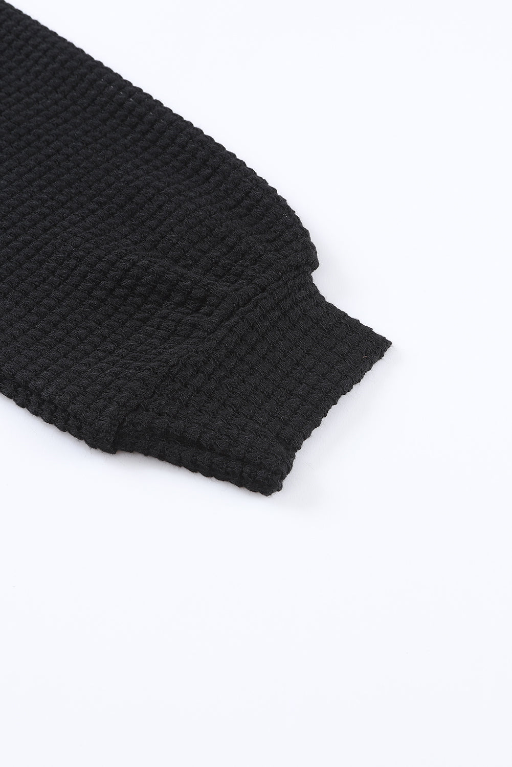 Brown Waffle Knit Button Up Casual Shirt