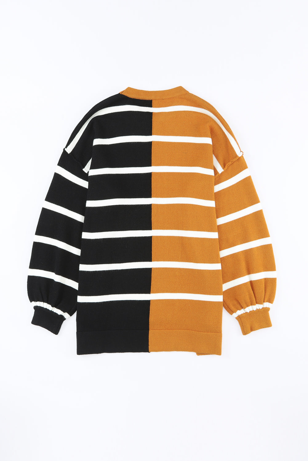 Plus Size Colorblock Striped Patchwork Loose Top