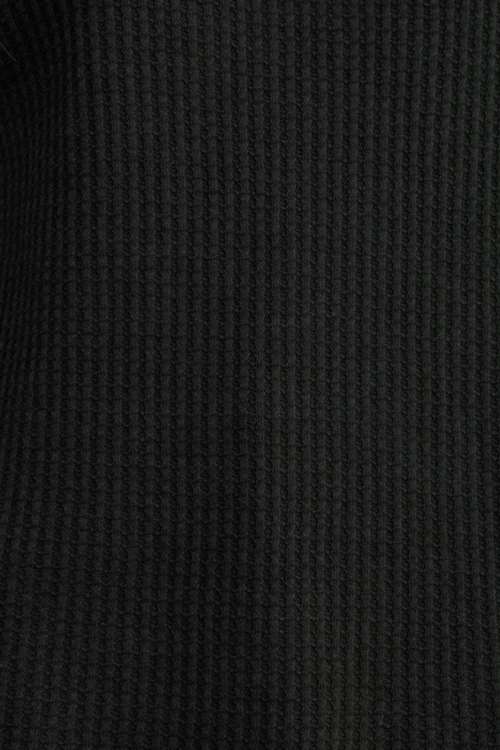 Waffle Knit Crew Neck Casual Long Sleeve Top