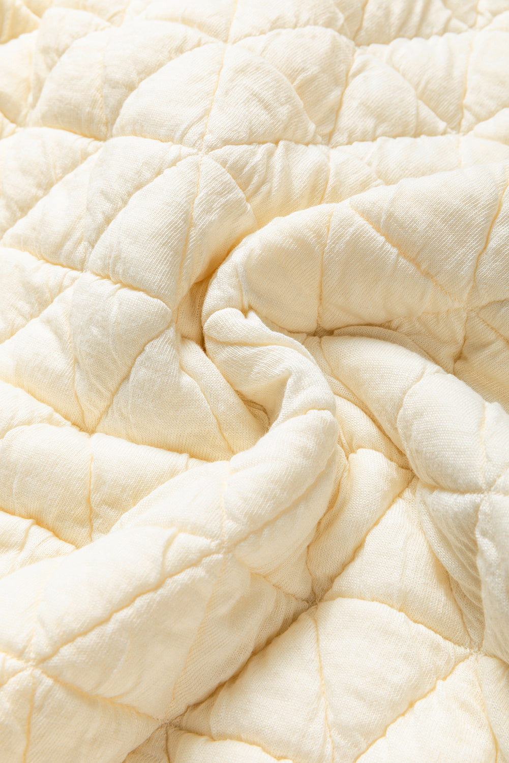 Parchment Quilted Patchwork Exposed Seam Hoodie