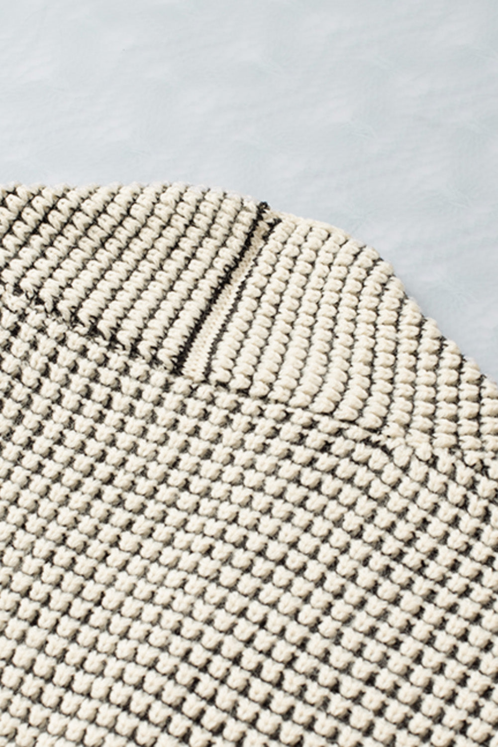 Apricot Chunky Waffle Knit Oversized Collar Cardigan