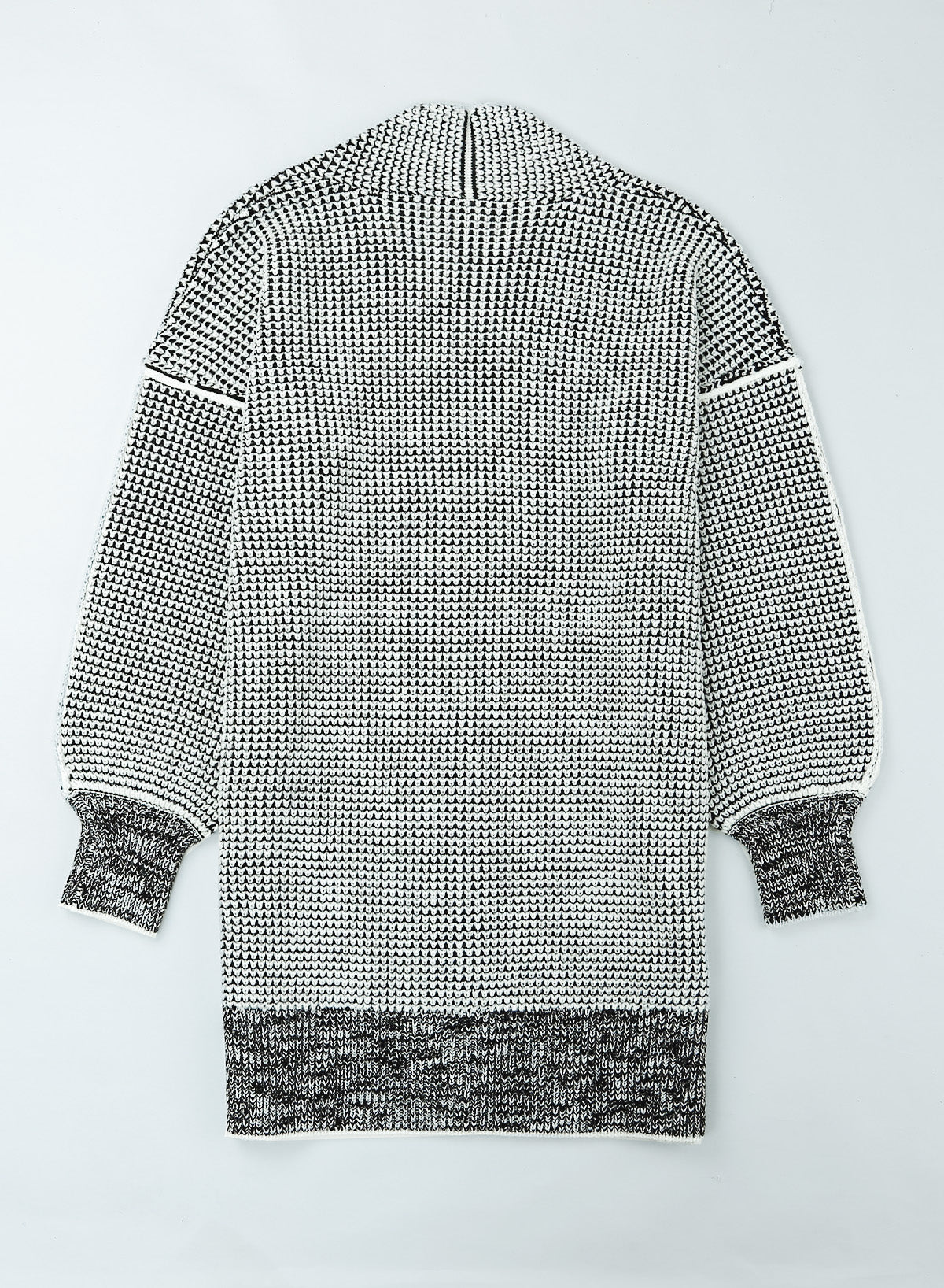 Apricot Chunky Waffle Knit Oversized Collar Cardigan