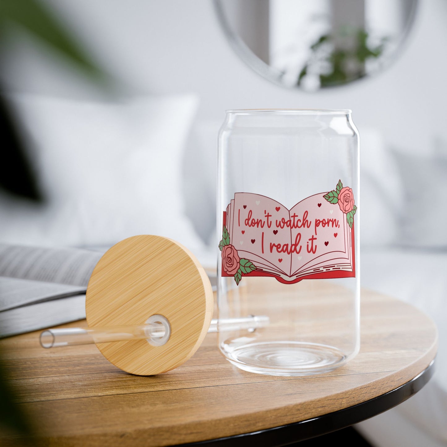 I Don’t Watch I Read Sipper Glass, 16oz