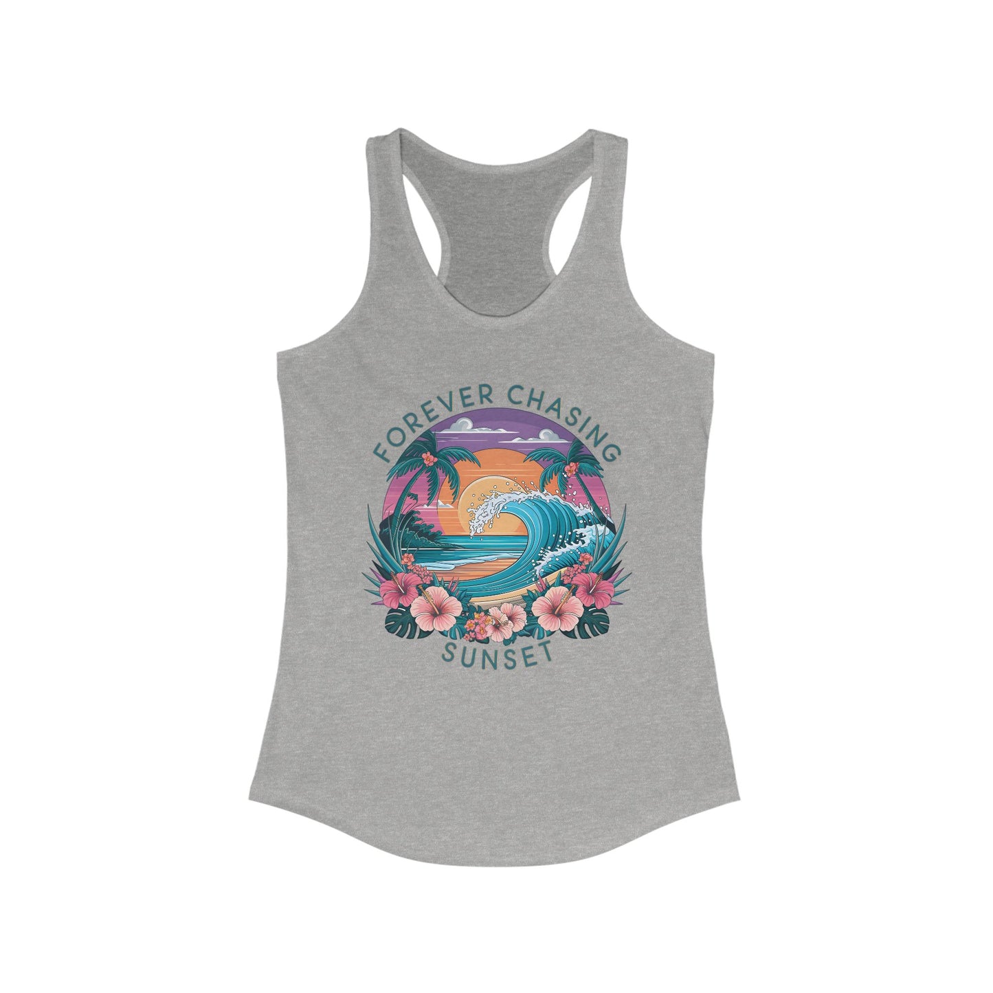 Forever Chasing Sunset Women's Ideal Racerback Tank