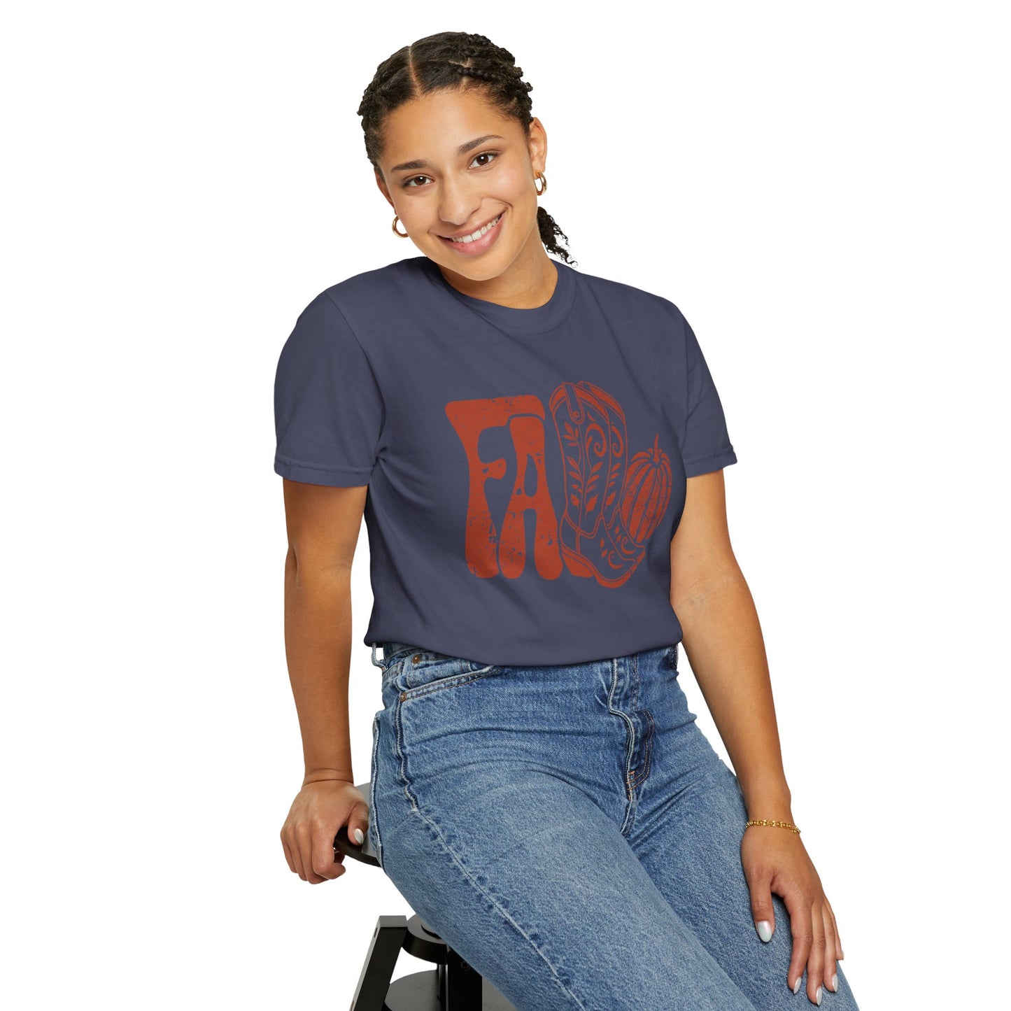 Western Fall Orange Garment-Dyed T-shirt