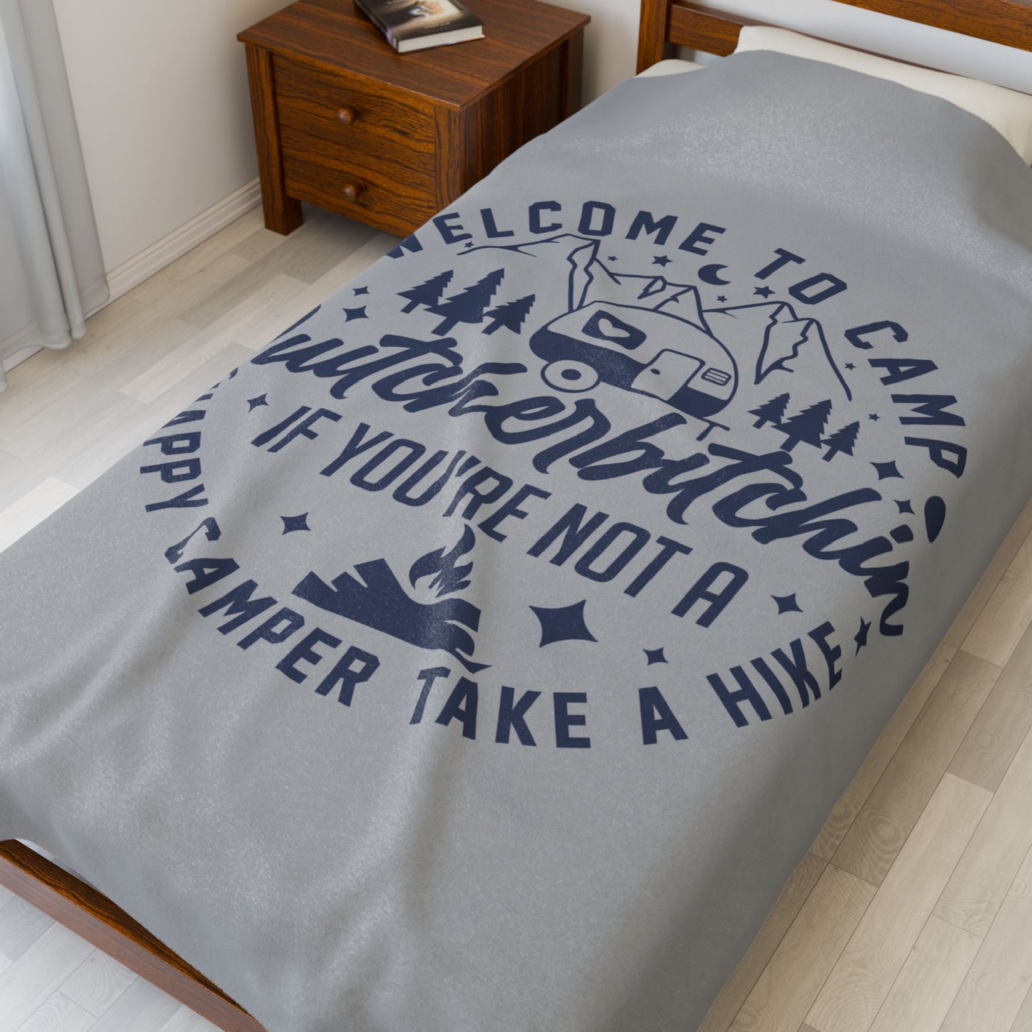 Welcome To Camp Velveteen Plush Blanket