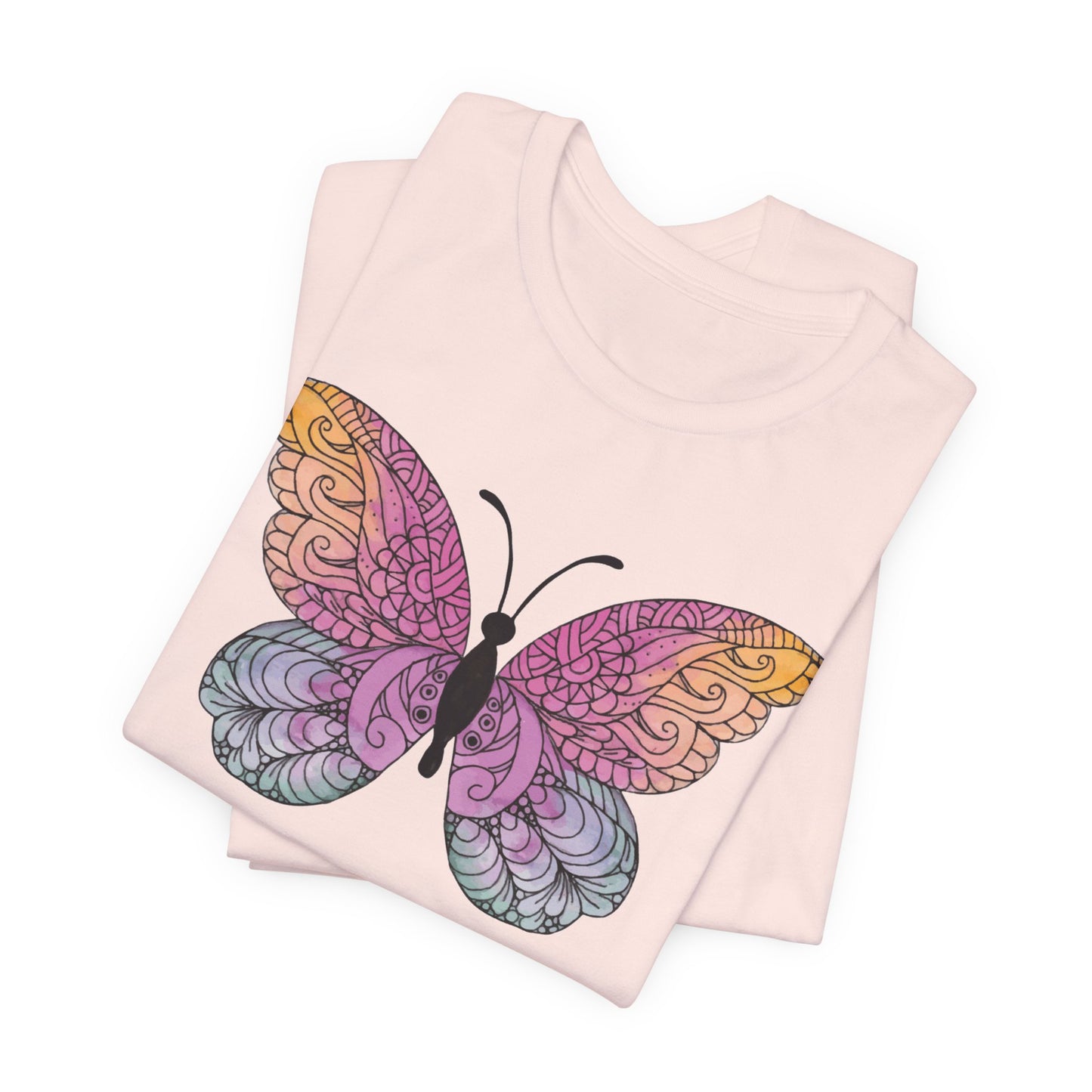 Mandala Butterfly Jersey Short Sleeve Tee