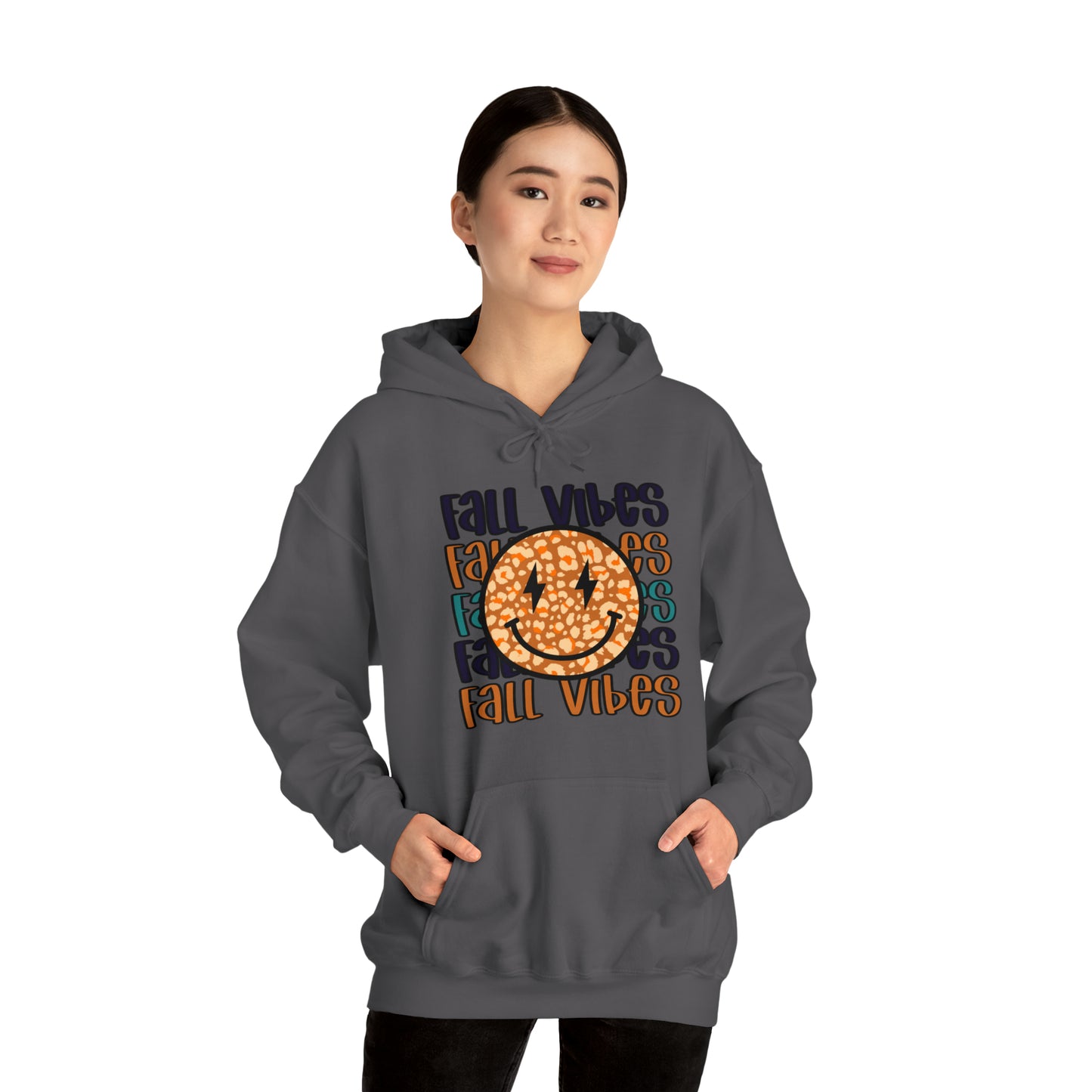 Fall Vibes Smile Heavy Blend™ Hooded Sweatshirt