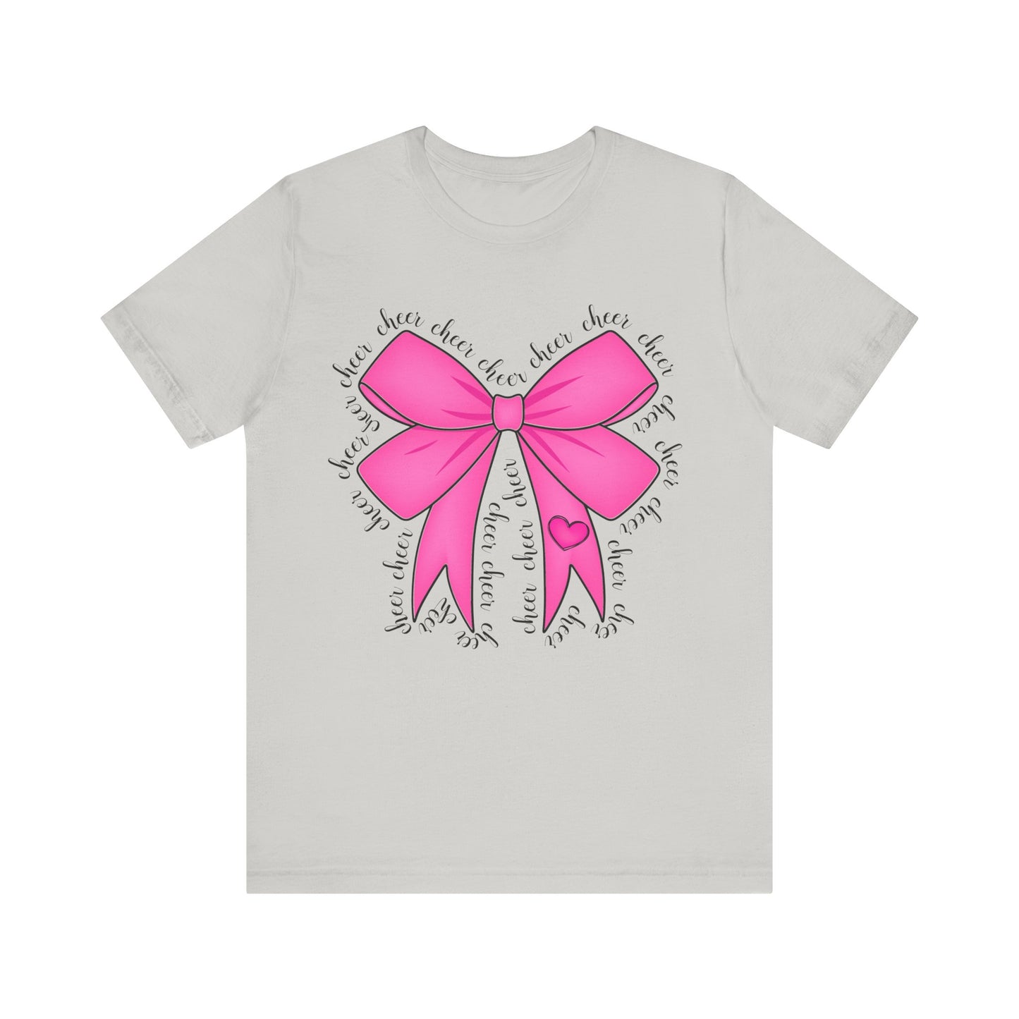 Pink Cheer Bow Jersey Short Sleeve Tee